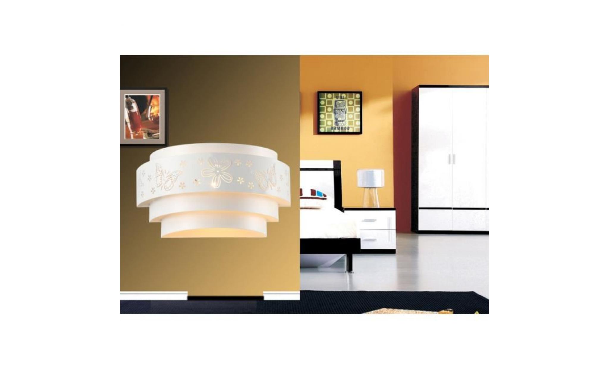 applique murale interieur led effet moderne blanc chaud en métal lampe de mur decorative pour chambre (e27 ampoule non inclus) pas cher