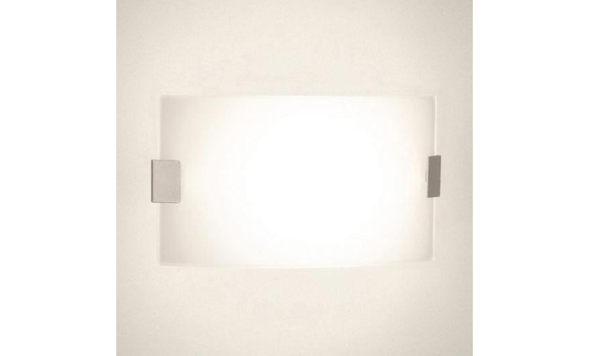 Applique murale LED rectangulaire en verre hauteur 8cm Celadon-