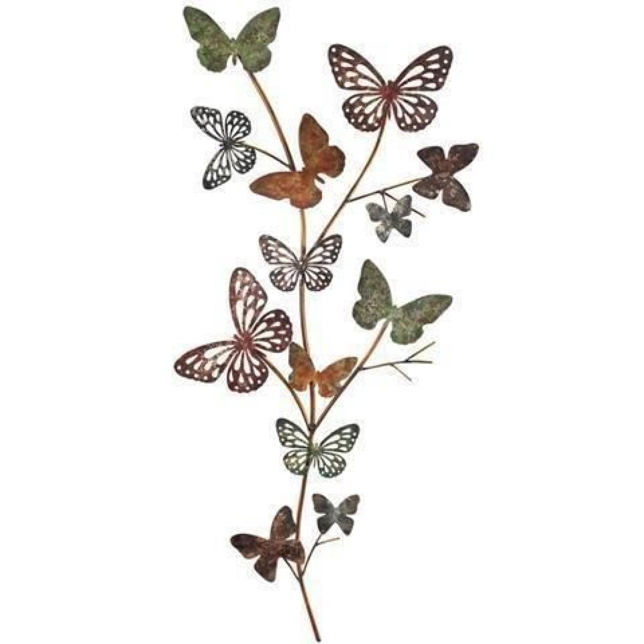 Applique Murale, Ornement, Papillons 90x40 cm