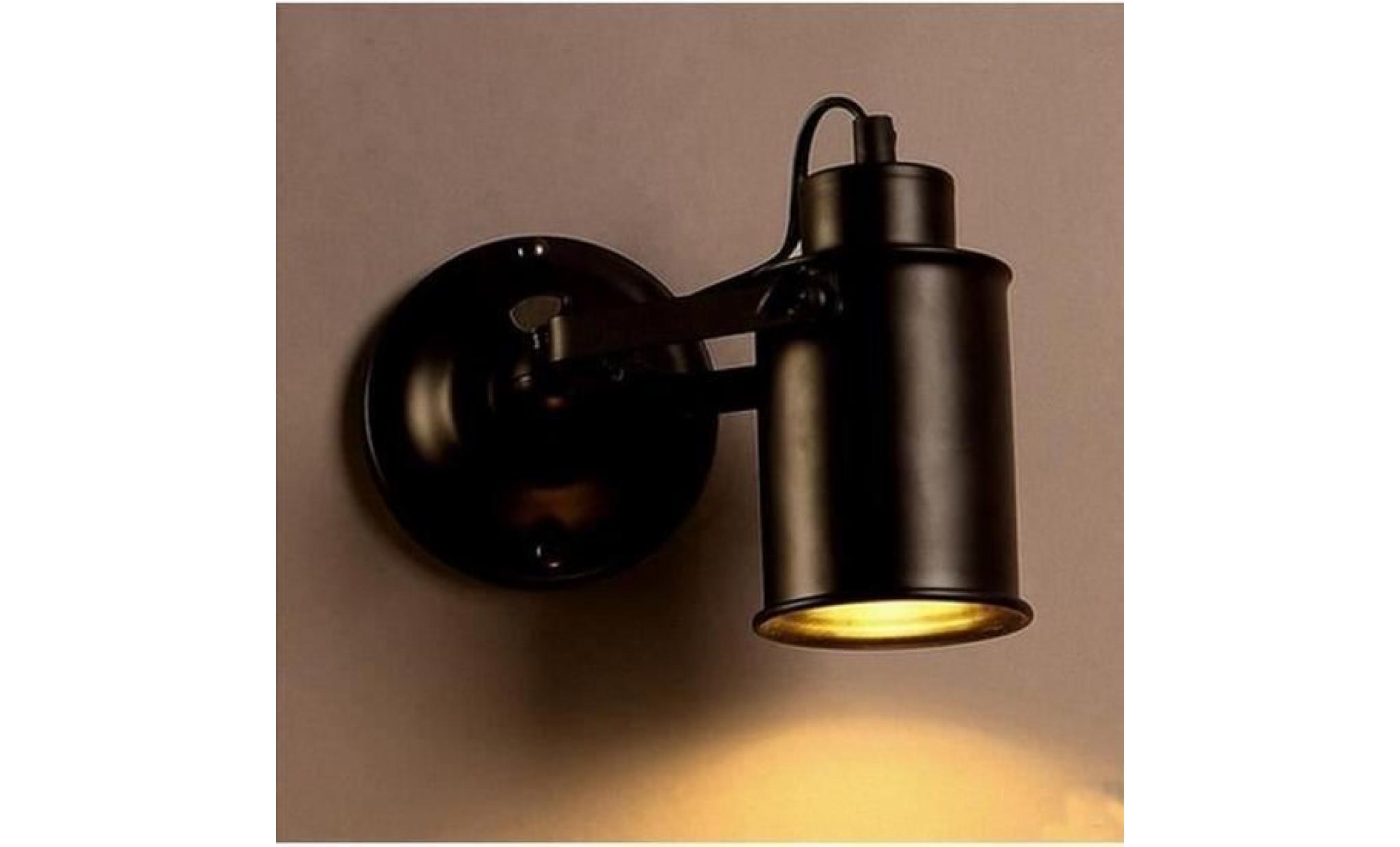 applique rétro lampe murale led industriel mur de feu lampe tête de lit ajustable pour couloir/chambre/restaurant+cadeau porte clés