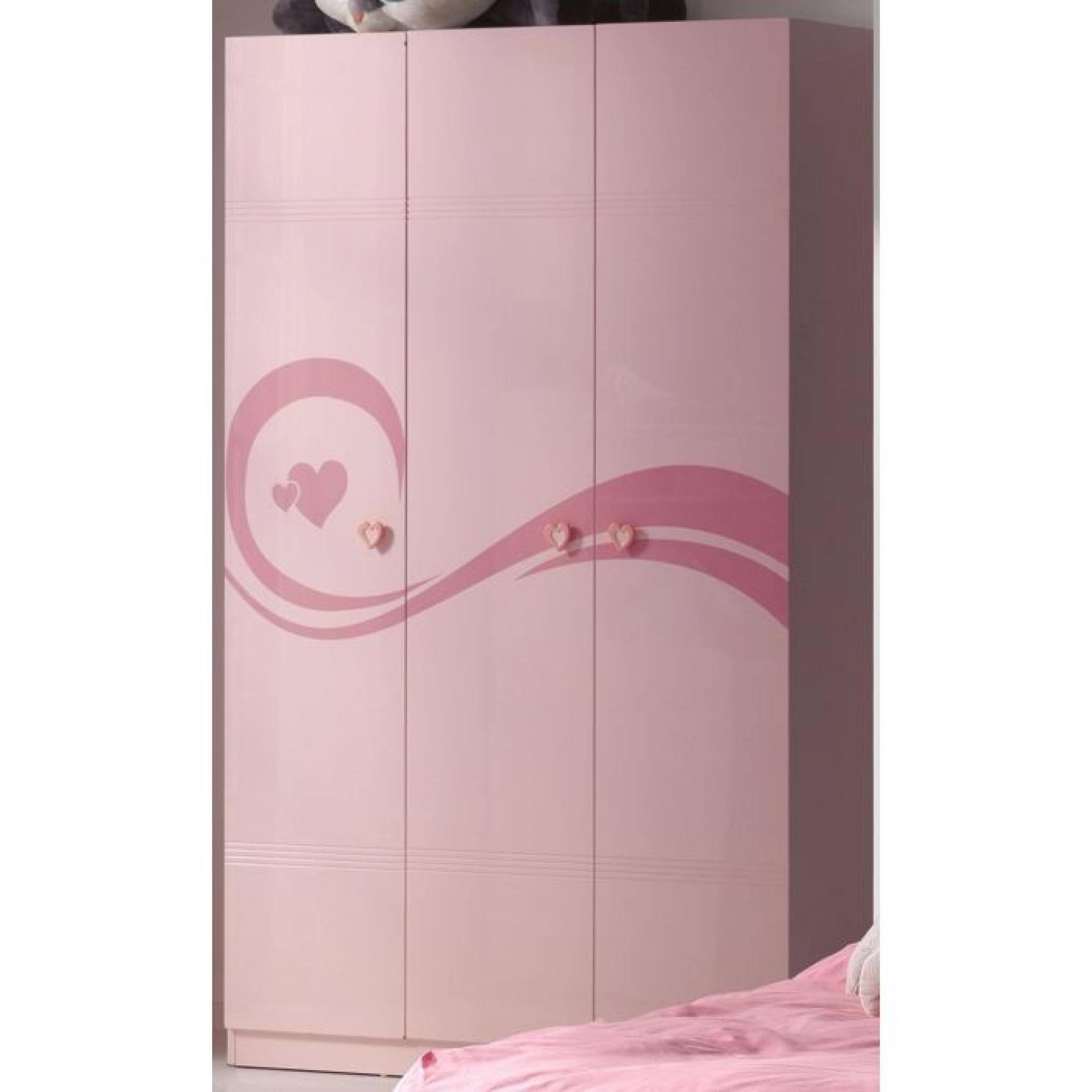 Armoire 3 portes Swithome Pinky Rose