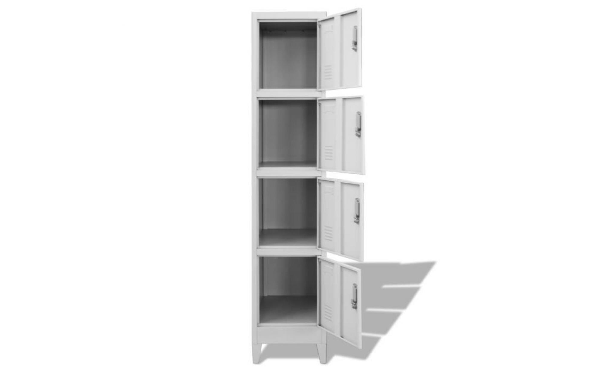 armoire à casiers avec 4 compartiments 38 x 45 x 180 cm pas cher