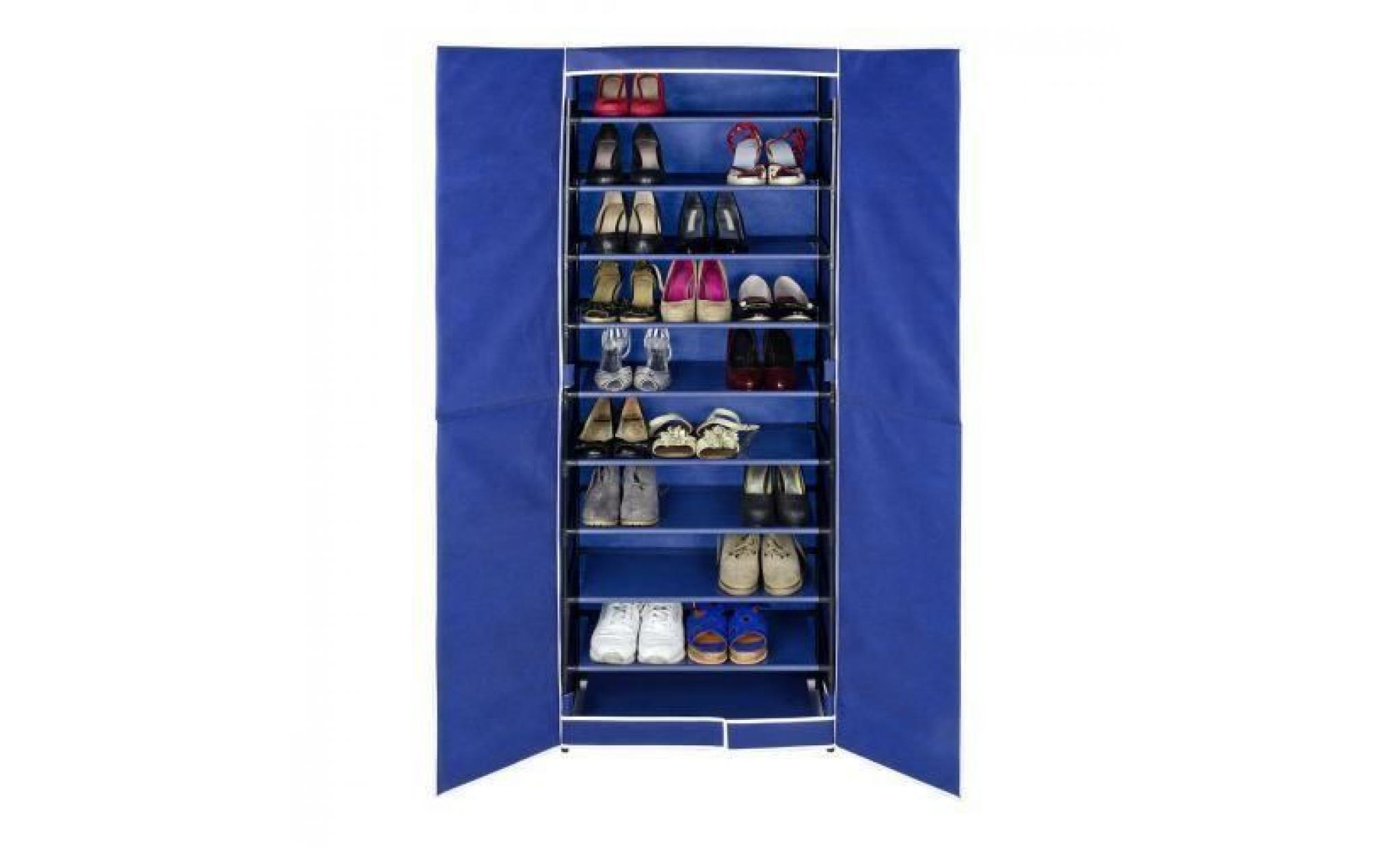 armoire a chaussures breeze 30 paires bleu fonce
