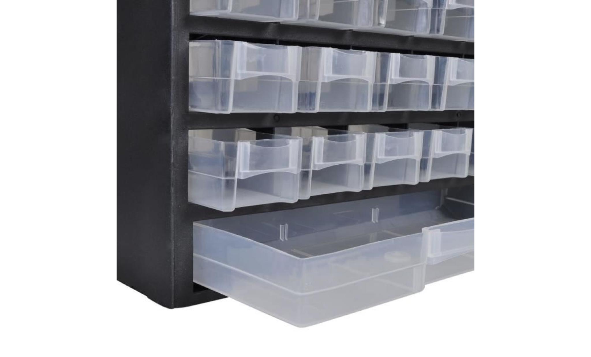 armoire à outils meuble de rangement  avec 41 tiroirs plastique 31 x 13,8 x 49 cm pas cher