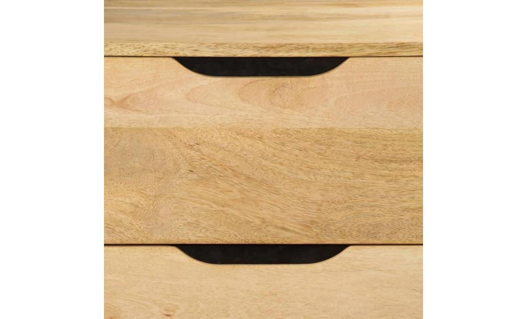 armoire à tiroirs bois de manguier massif 140 x 45 x 80 cm pas cher