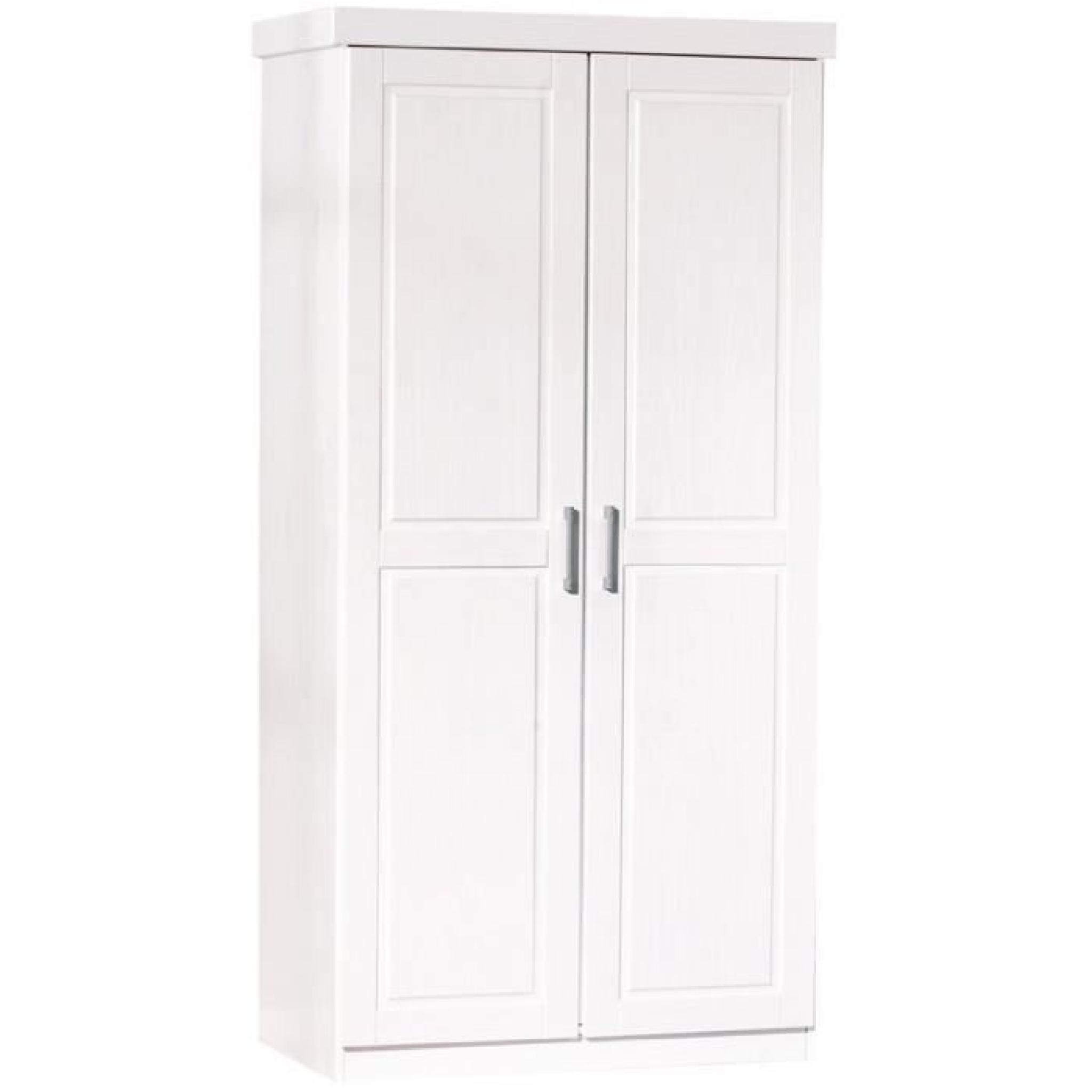 Armoire avec 2 portes blanche, Dim : 95,2 x 55 x 190 cm