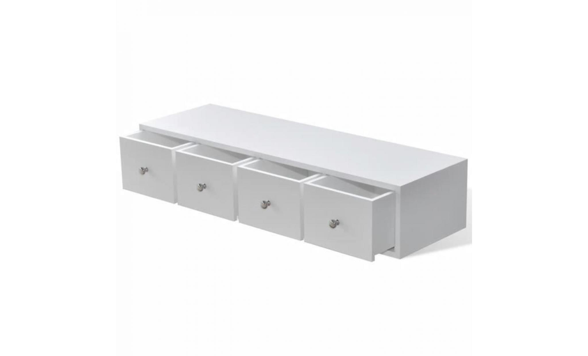 armoire avec 4 tiroirs bois blanc pas cher