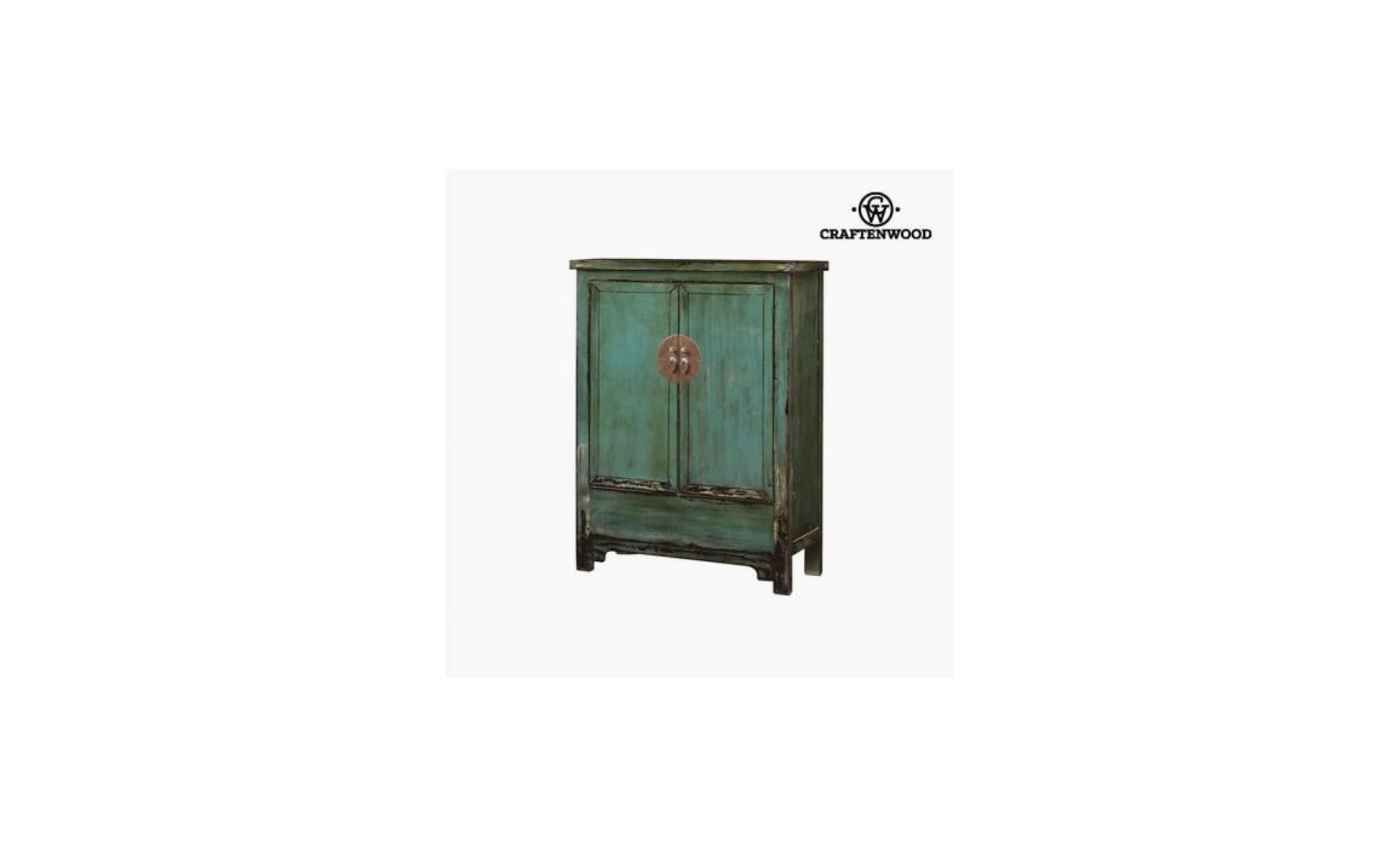 armoire bois bleu (120 x 132 x 40 cm)   collection country by craftenwood  134.000000 134,000000