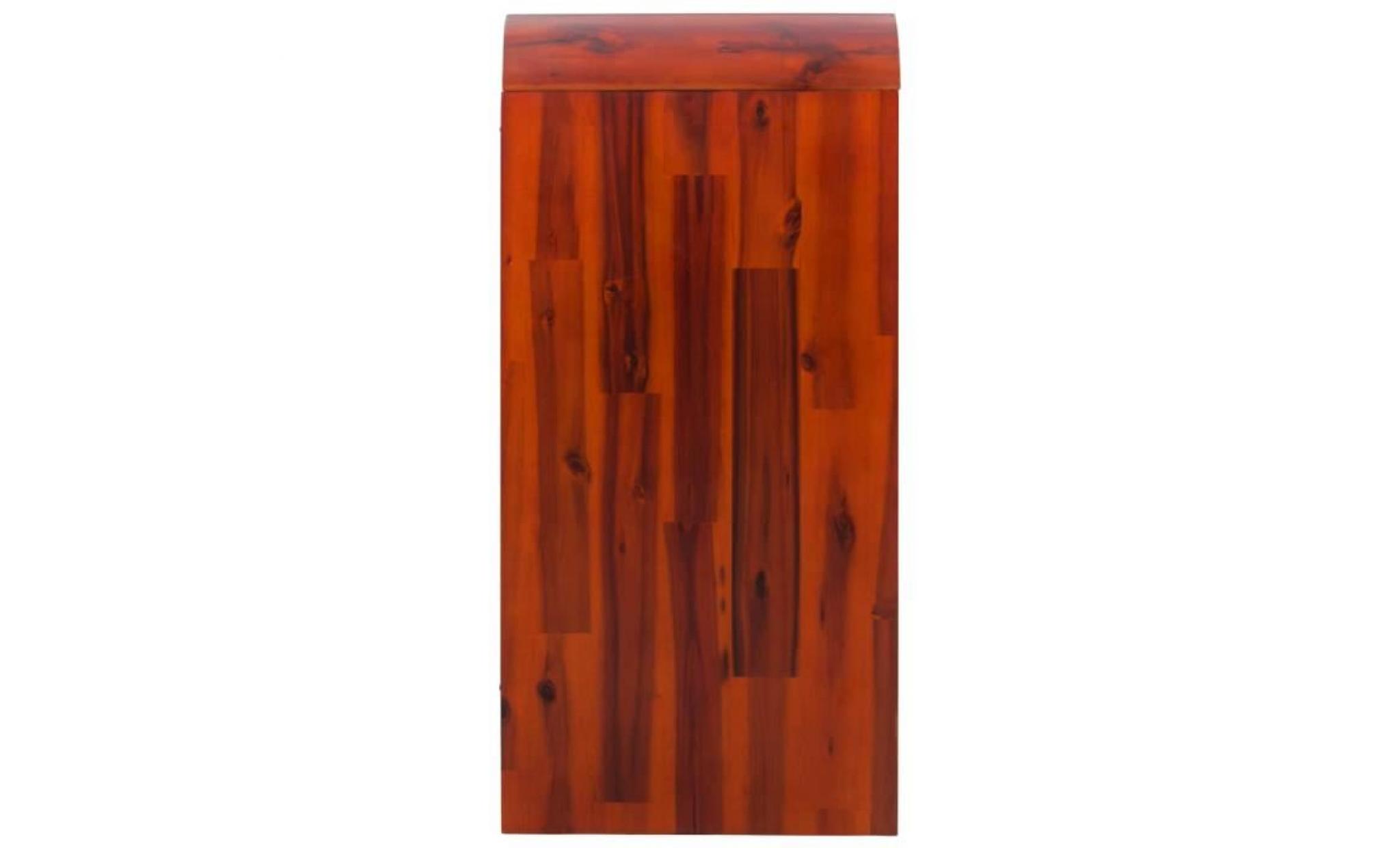 armoire commode à tiroirs bois d'acacia massif 90 x 37 x 75 cm pas cher
