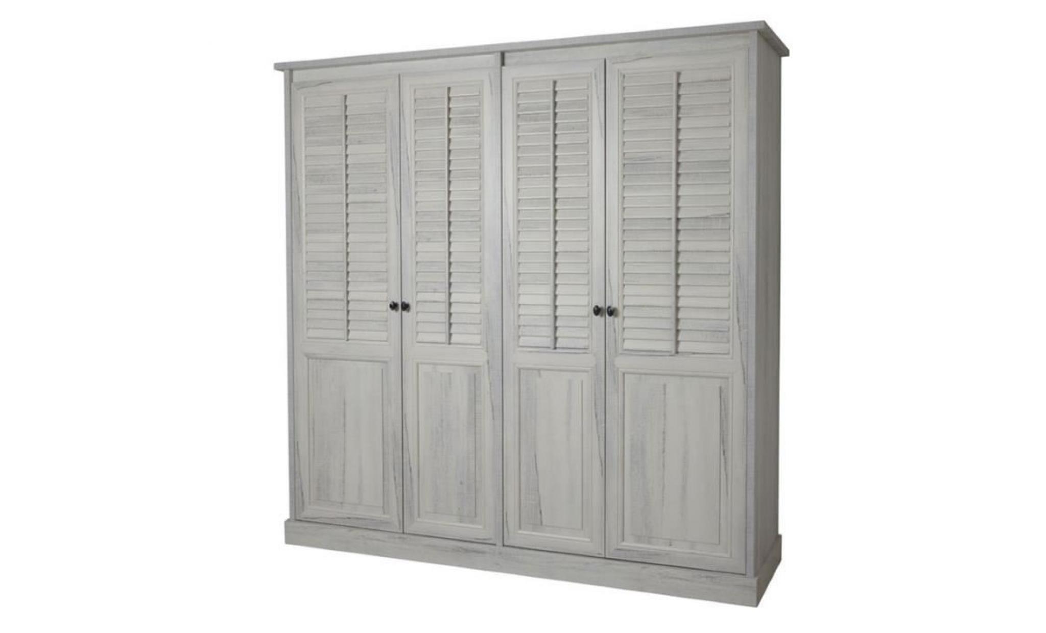 armoire contemporaine couleur bois blanc arizona  260 cm