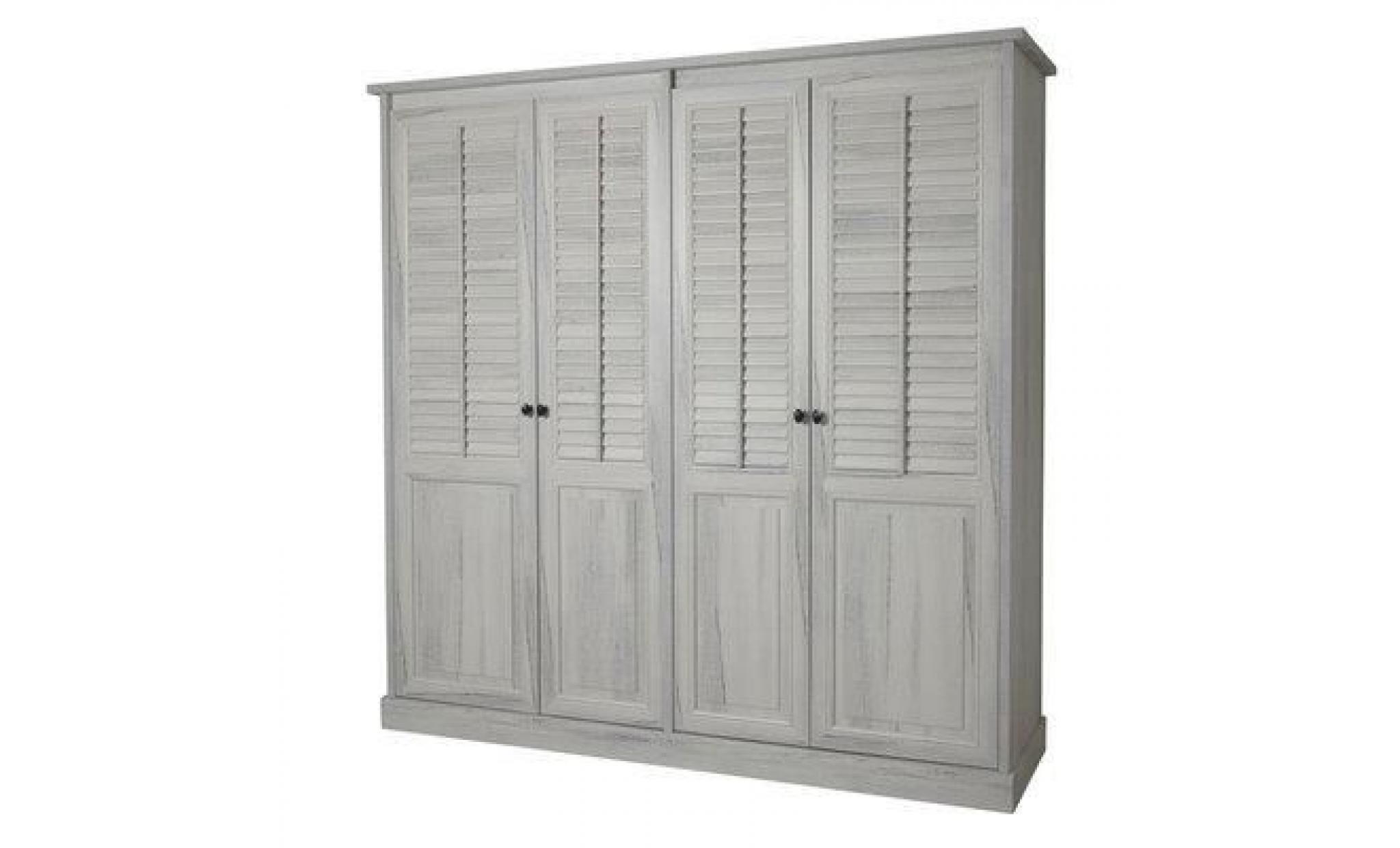 armoire contemporaine couleur bois blanc arizona  260 cm pas cher