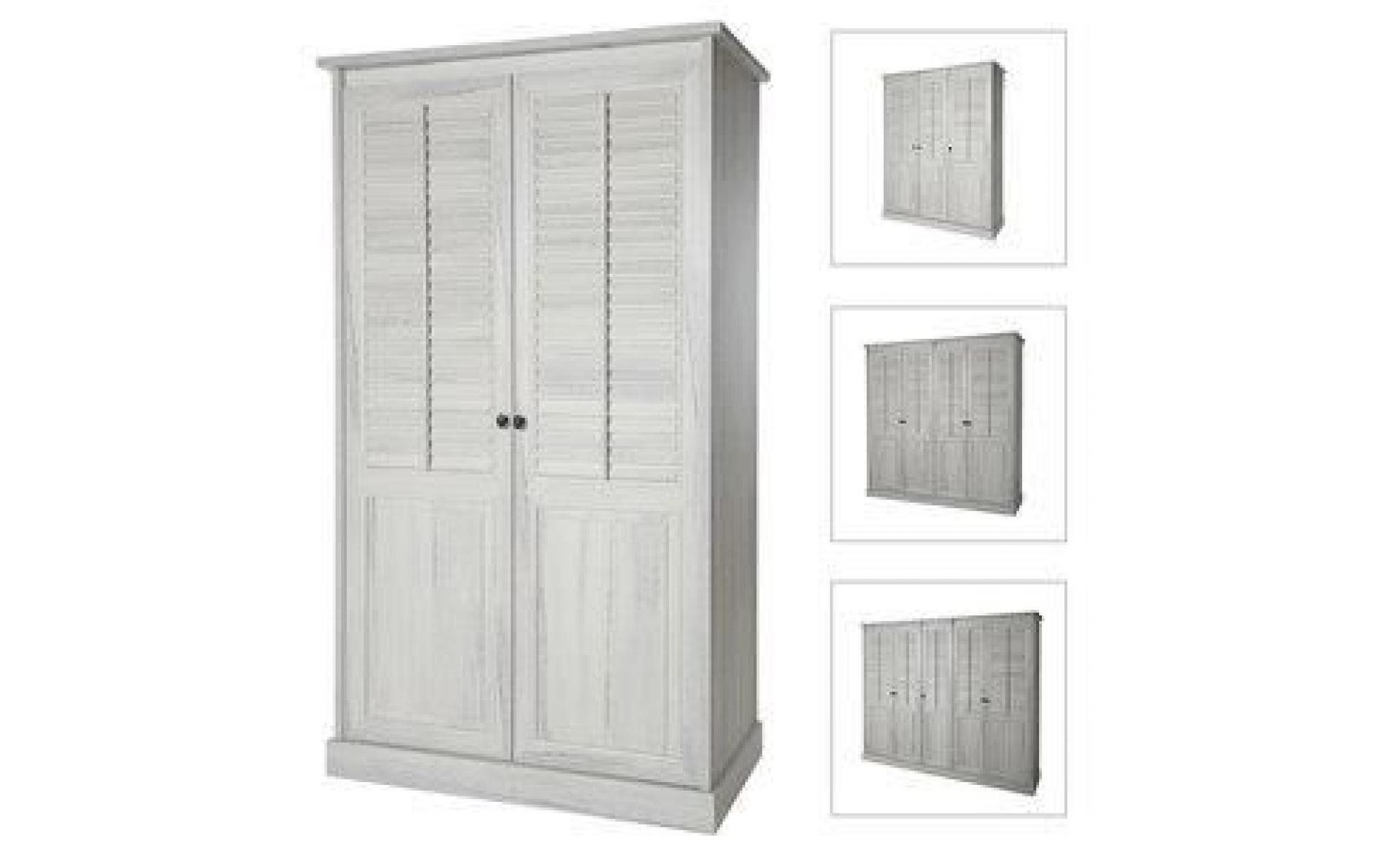 armoire contemporaine couleur bois blanc arizona  260 cm pas cher