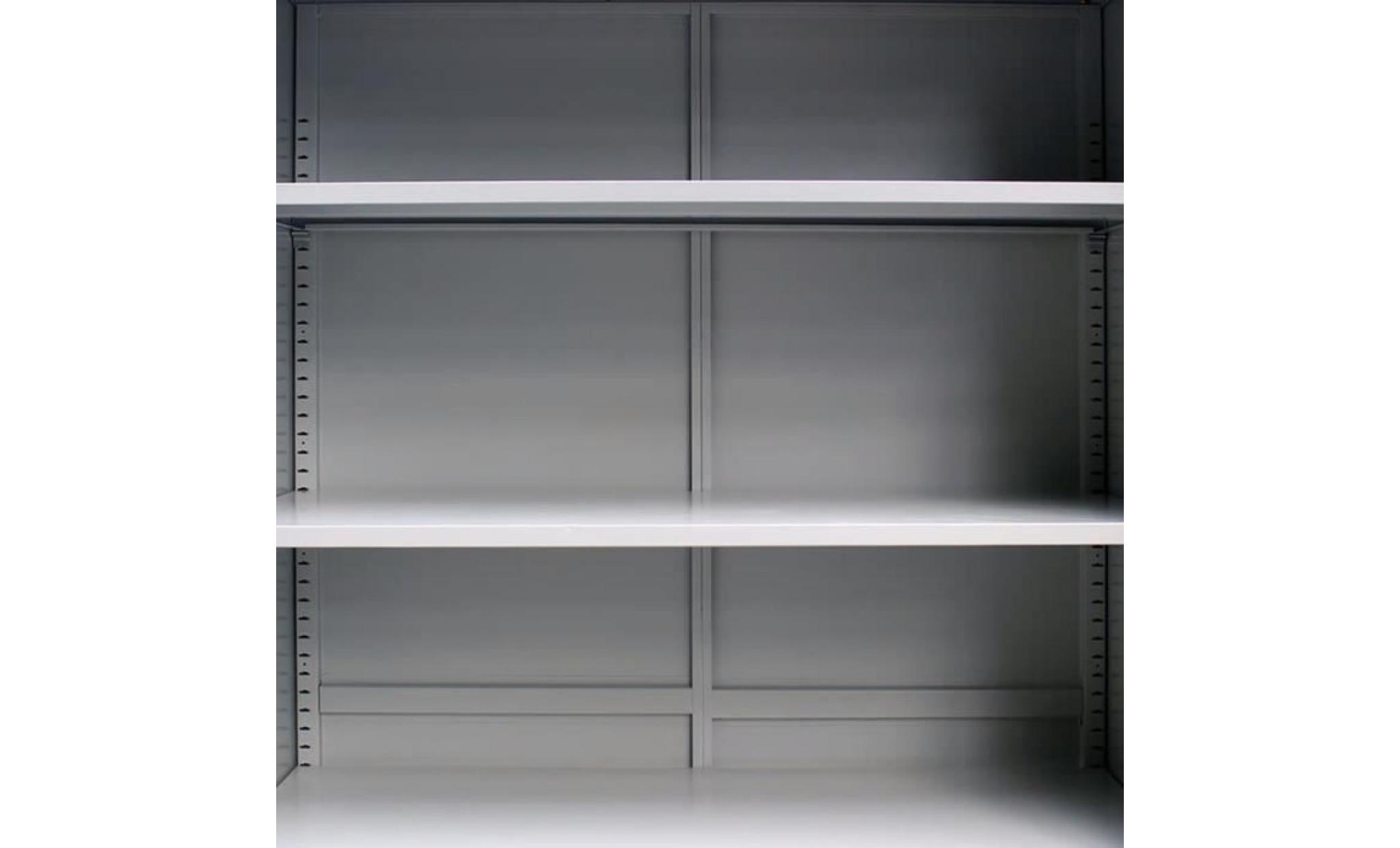 armoire de bureau classeur à tiroirs acier gris pas cher