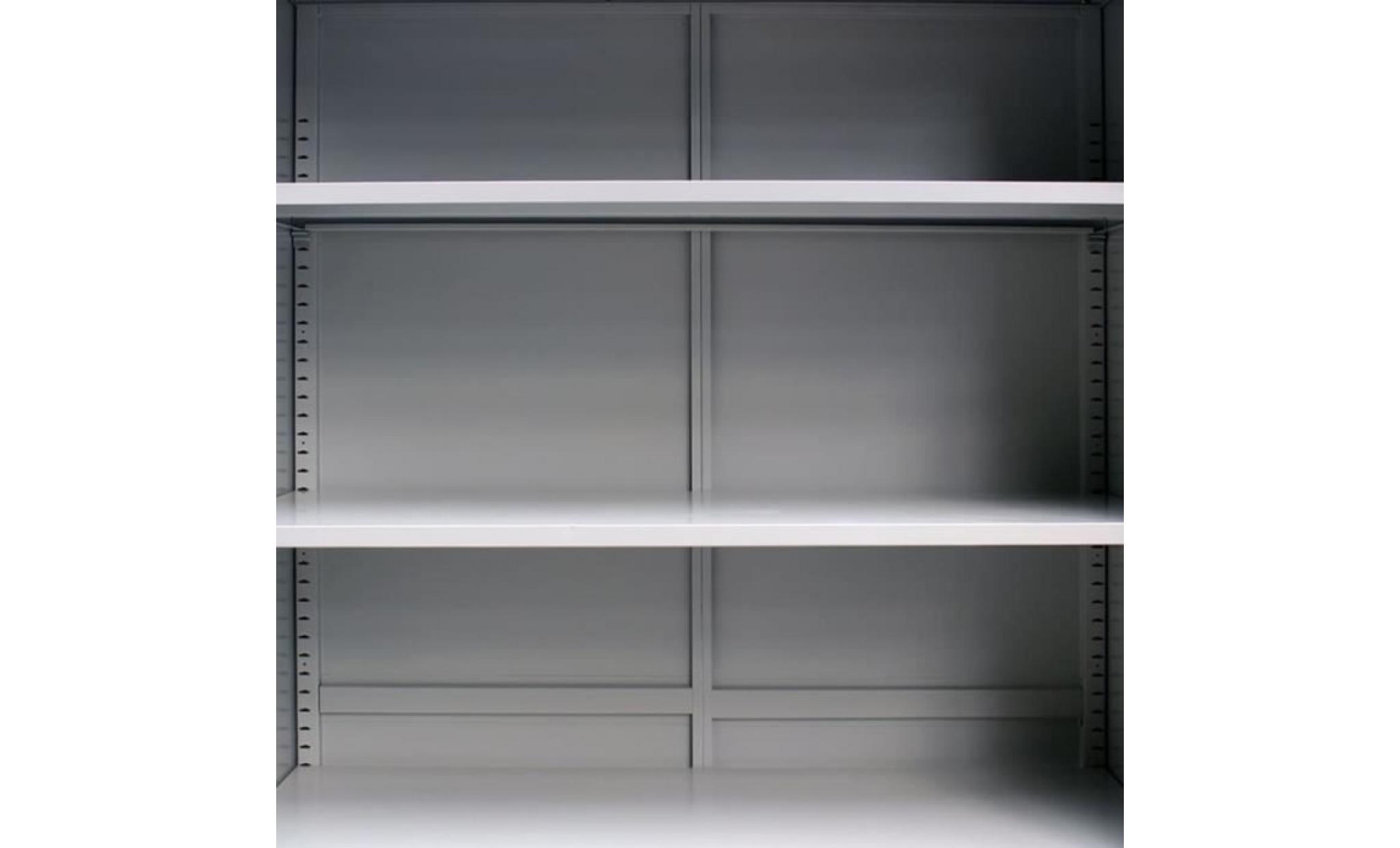 armoire de bureau en acier gris 90x40x140cm cs2446491 pas cher