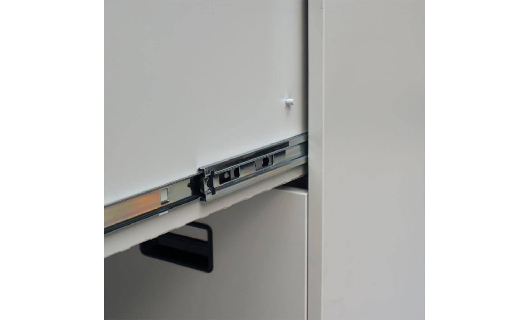 armoire de bureau en métal 3 tiroirs gris design simple élégant rangement document organiser durable pas cher