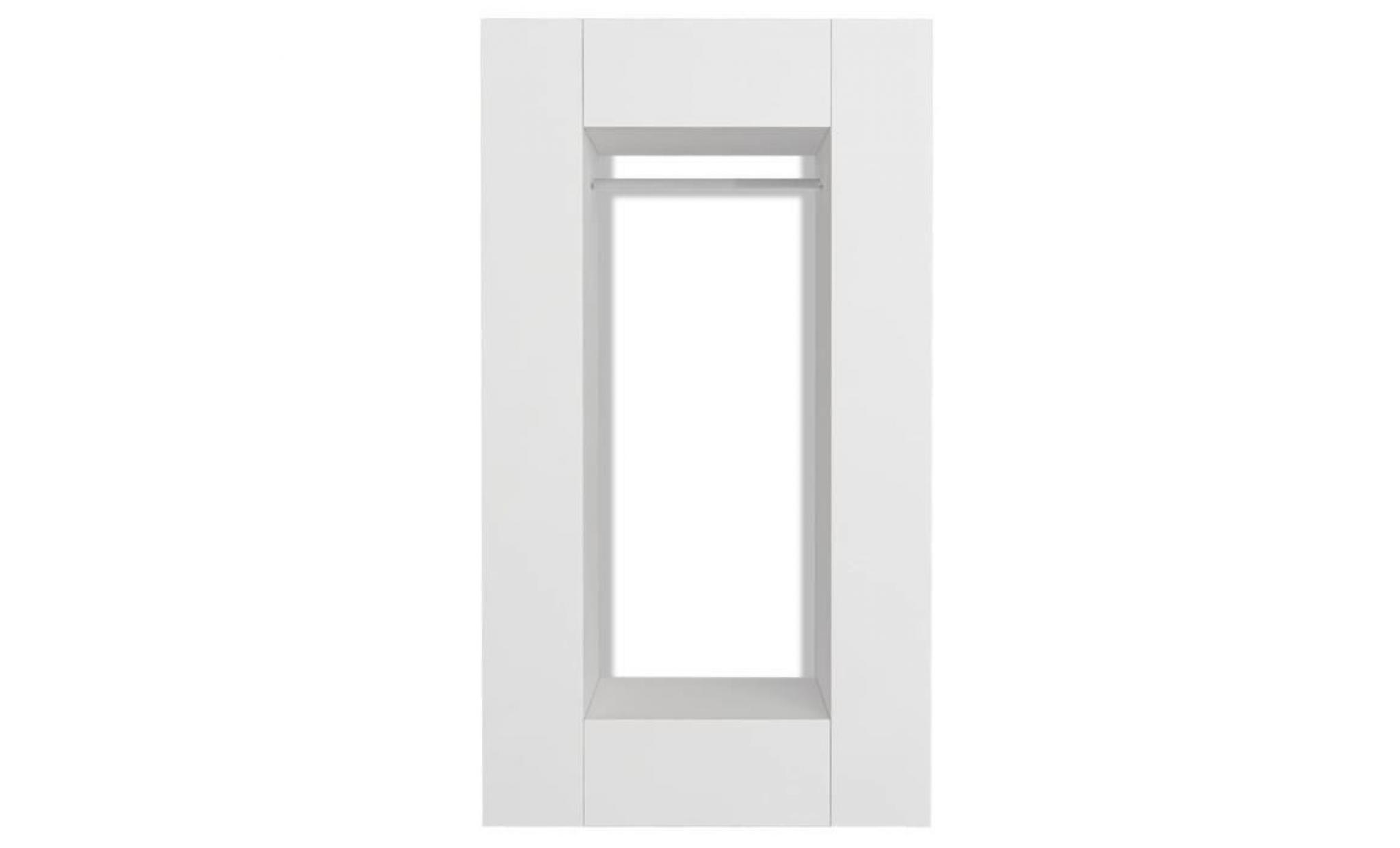 armoire de chambre garde robe 106 x 36,5 x 192 cm blanc pas cher