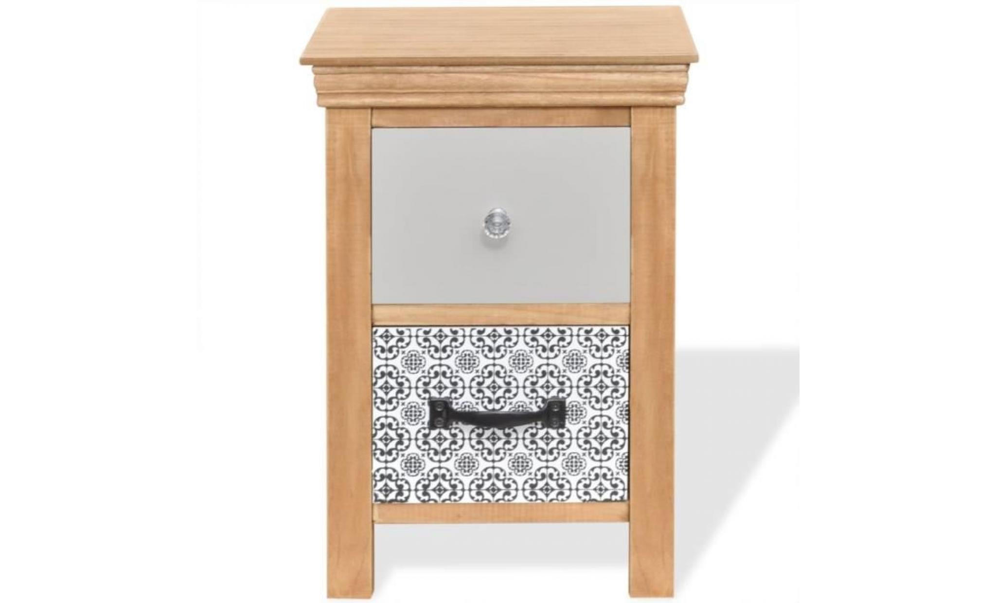 armoire de chevet   table de nuit   table de chevet   armoire à tiroir 2 pcs 34 x 34 x 46 cm bois massif pas cher