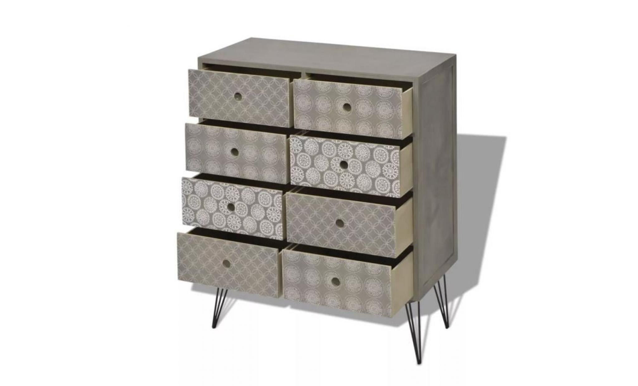 armoire de rangement avec 8 tiroirs gris armoire chambre armoire penderie armoire de chambre contemporain pas cher