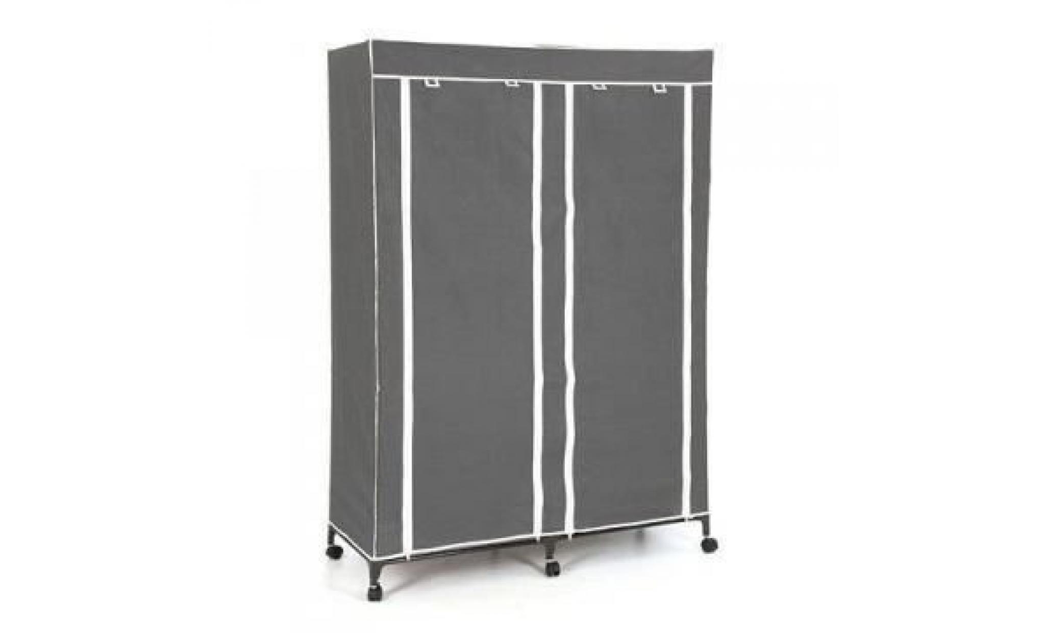 armoire de rangement avec penderie élégante grise