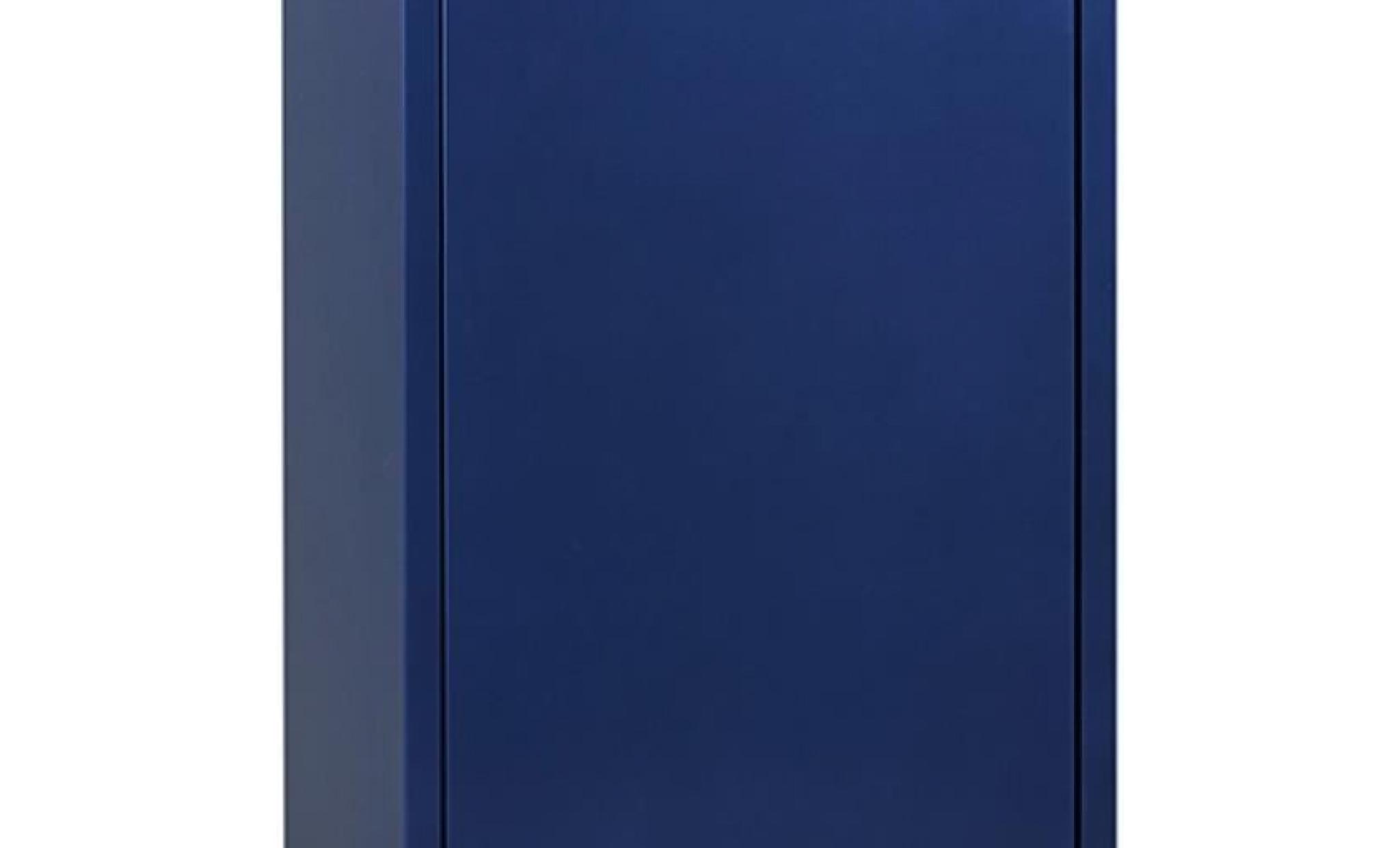 armoire de rangement métal 1 porte bleu