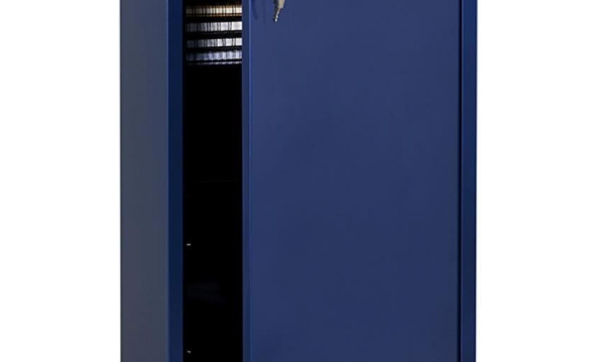 armoire de rangement métal 1 porte bleu pas cher