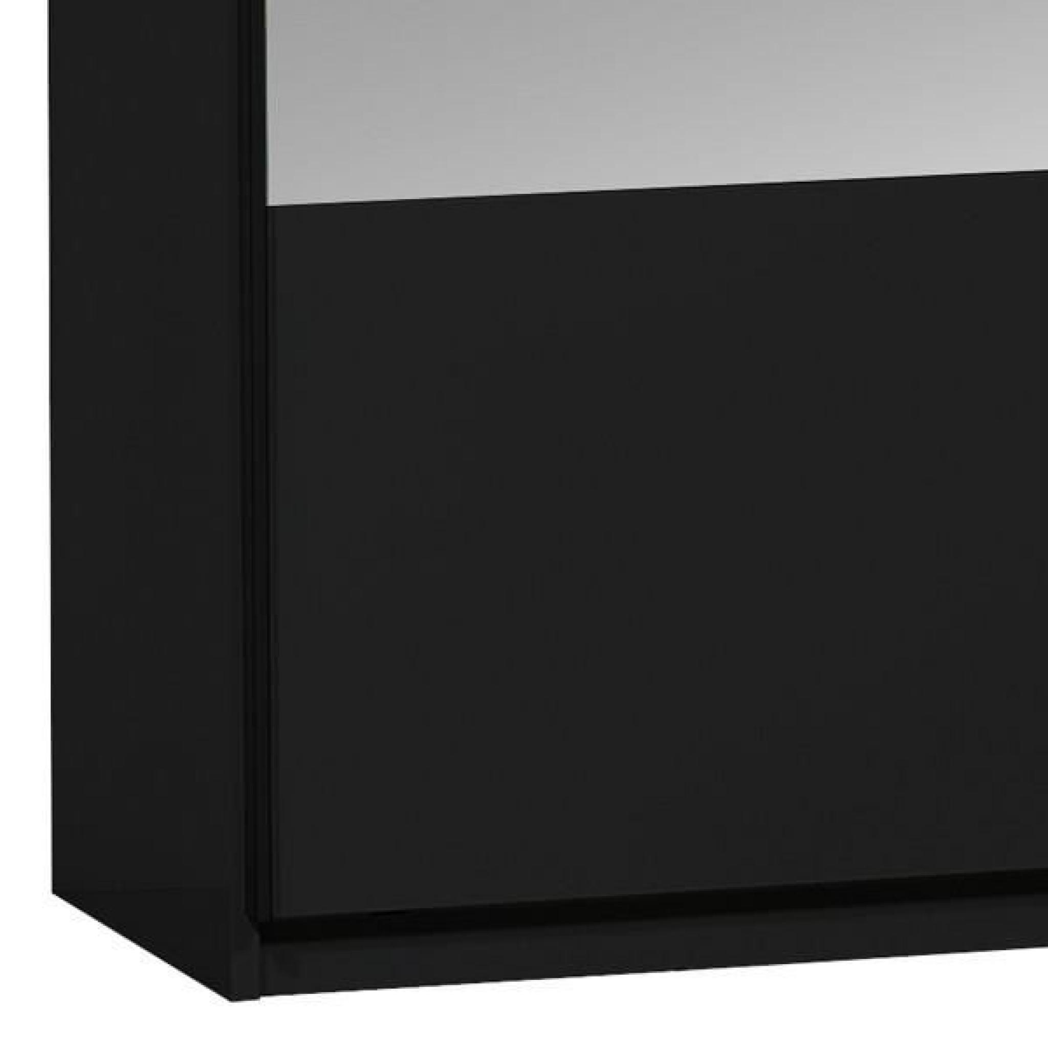 Armoire dressing Noire 2 portes - CANYON - L 260 x l 65 x H 223 cm pas cher