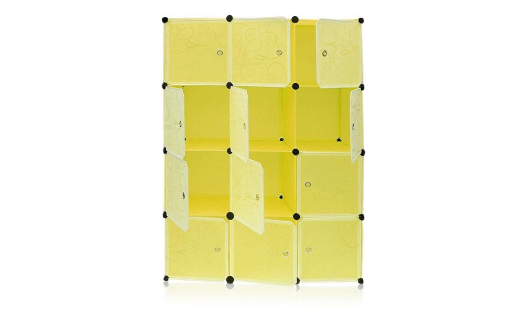 armoire en résine 12 grilles simple boîte de rangement en résine cabinet bricolage grande armoire placard organisateur pas cher