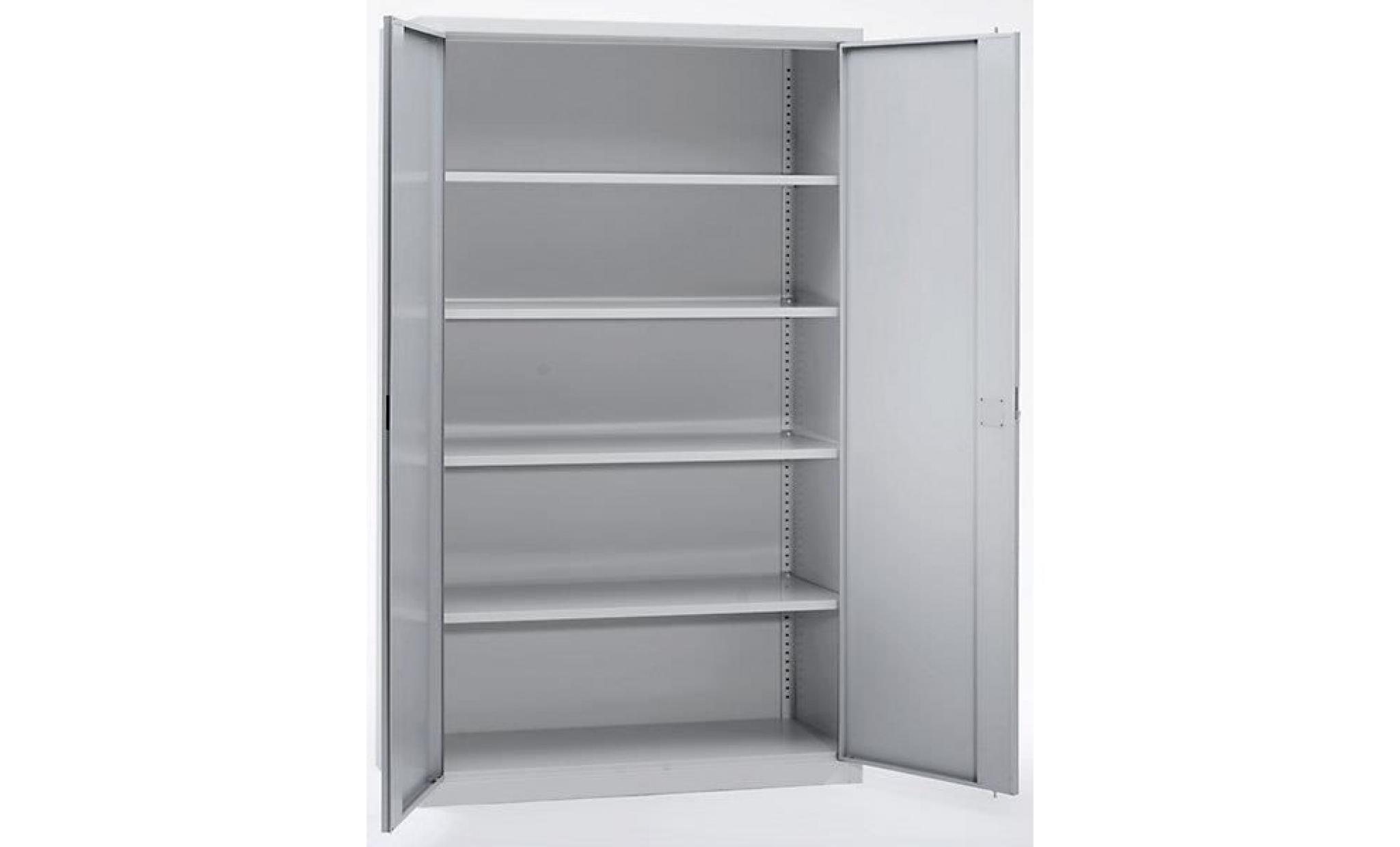 armoire grande capacité   h x l x p 2000 x 1200 x 500 mm   gris clair   armoire armoire d'atelier armoire grande capacité armoires