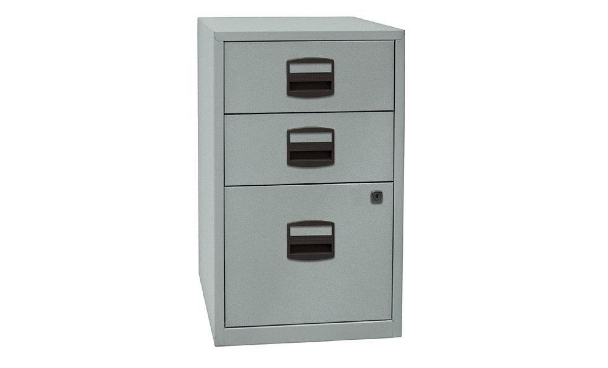 armoire hauteur bureau pfa   2 tiroirs, 1 tiroir pour ds gris clair / bleu oxford   armoire basse armoire de bureau armoire à