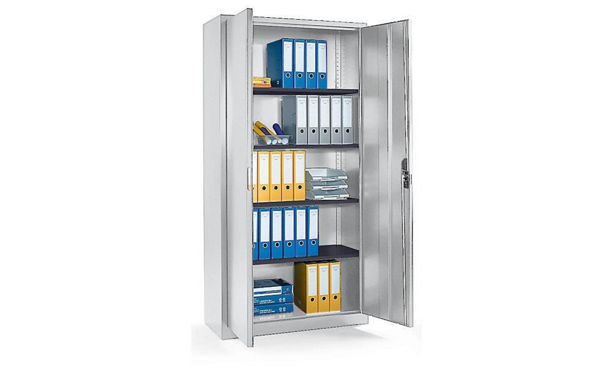 armoire métallique à portes battantes   h x l x p 1000 x 1000 x 420 mm   gris clair   armoire armoire métallique armoire pour bureau