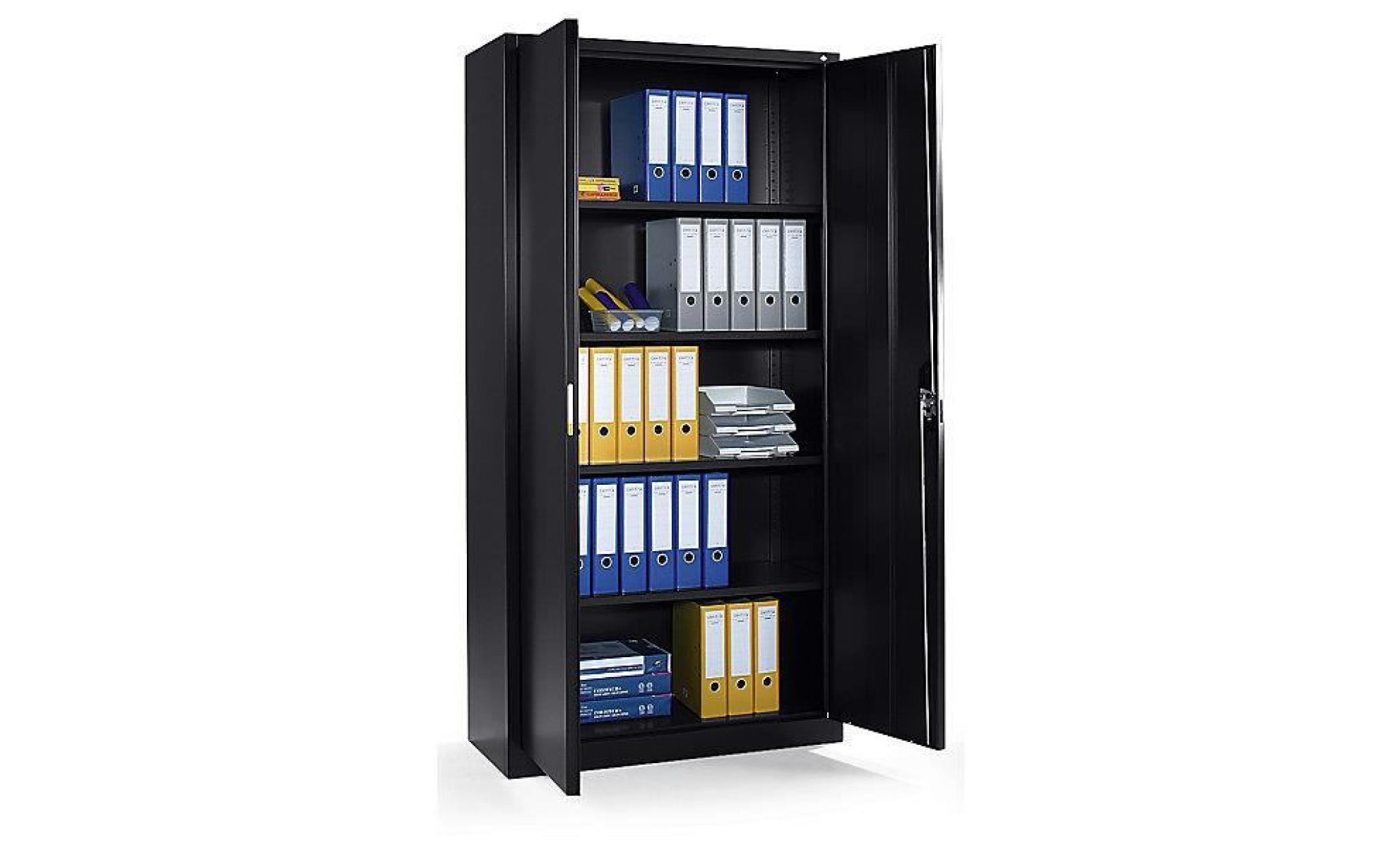 armoire métallique à portes battantes   h x l x p 1000 x 1000 x 420 mm   gris clair   armoire armoire métallique armoire pour bureau pas cher