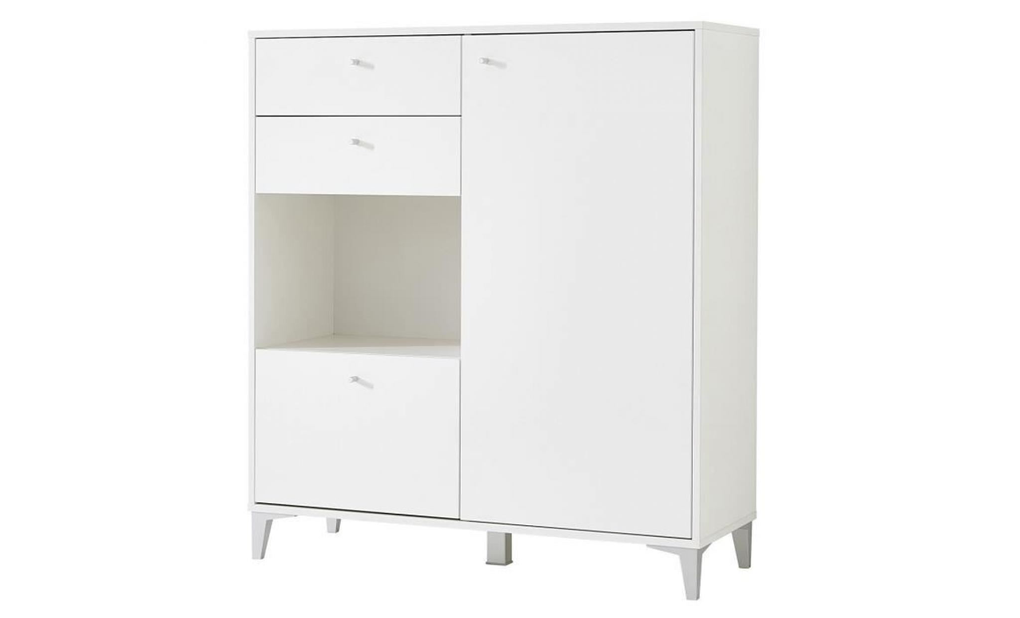 armoire meuble à chauusures en bois couleur blanche   dim : l96 x h105 x p40 cm