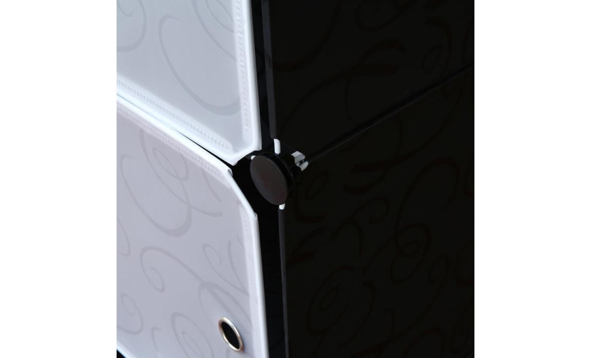 armoire penderie modulable 8 cubes   armoire de rangement amovible   meuble etagères de rangement pour vêtements/ chaussures pas cher