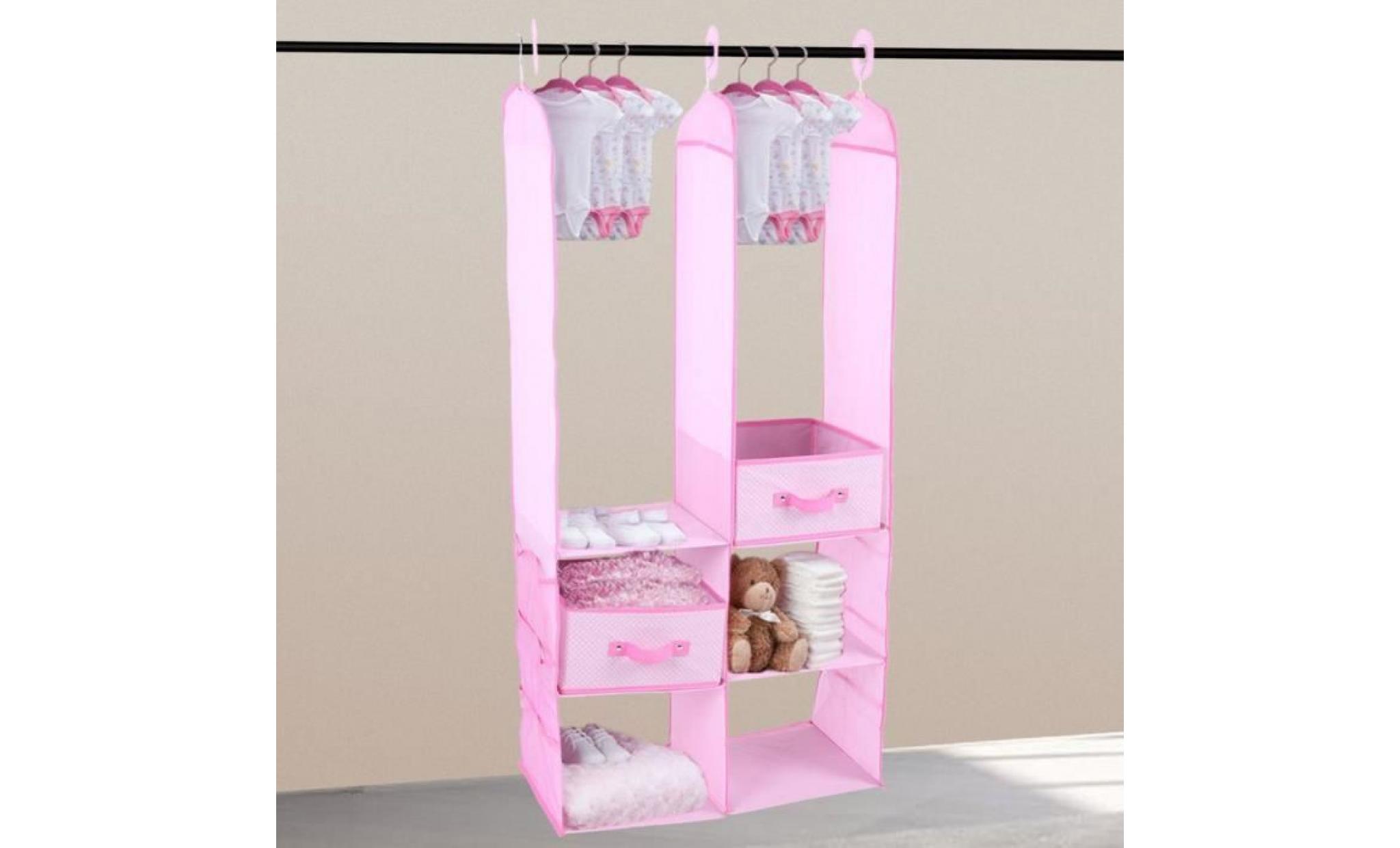armoire pour enfants non tissée kit de 24 pcs   rose