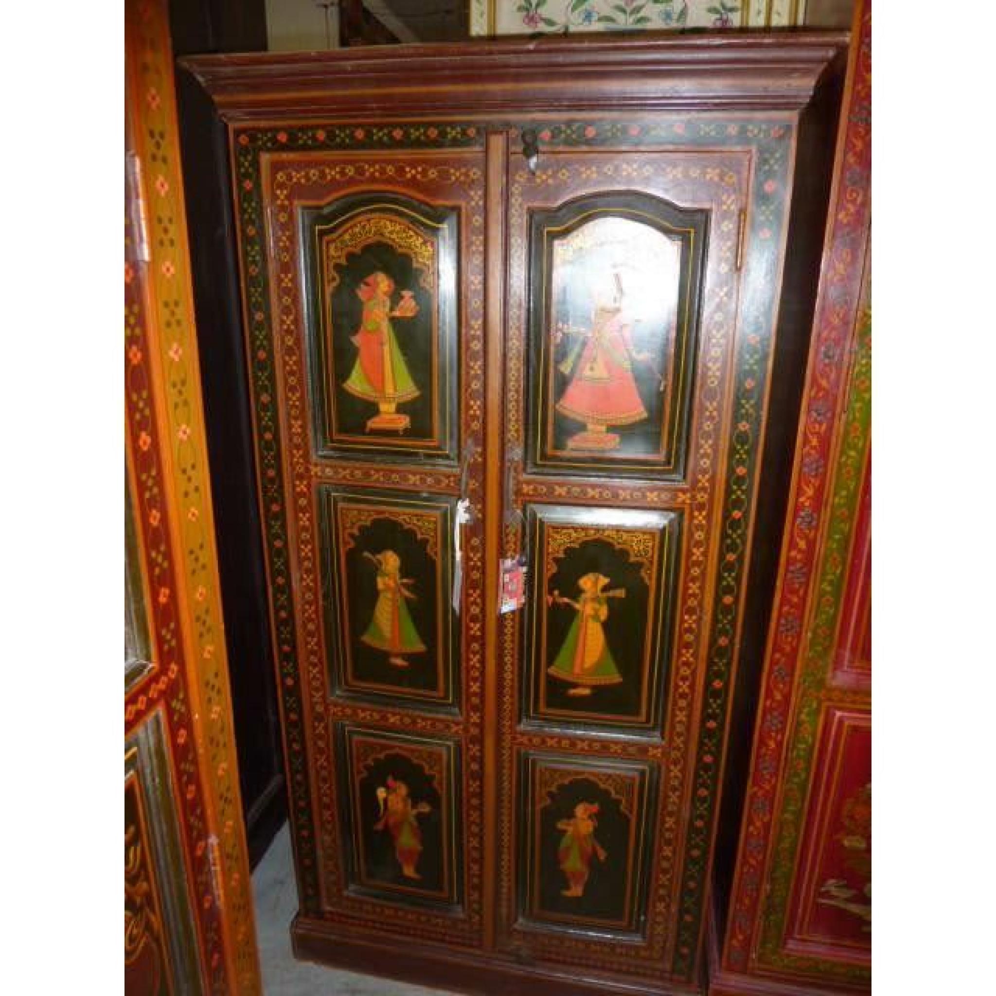 armoire Radha et Krishnai noire