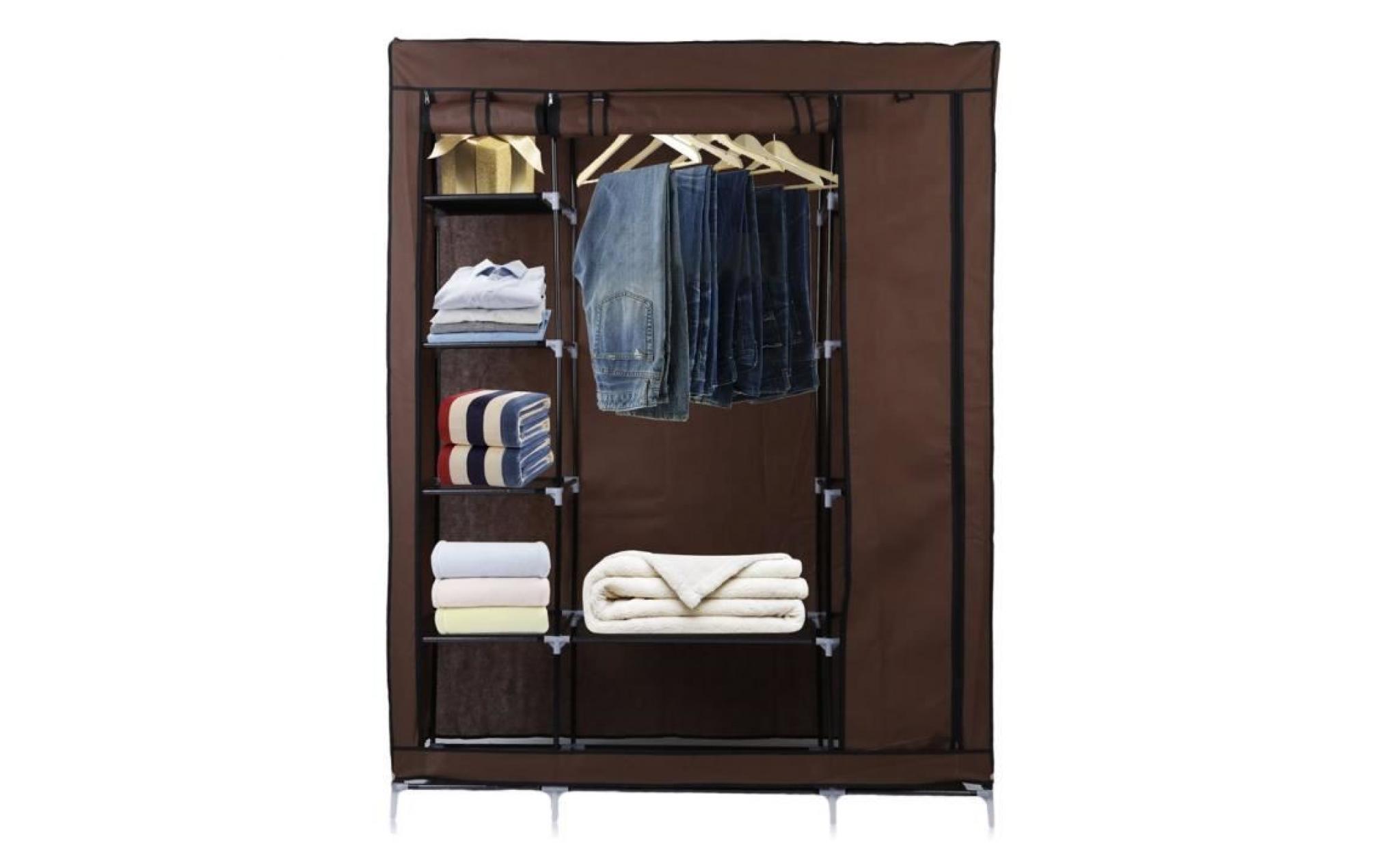 armoire souple en toile brun  135 * 45 * 175 cm