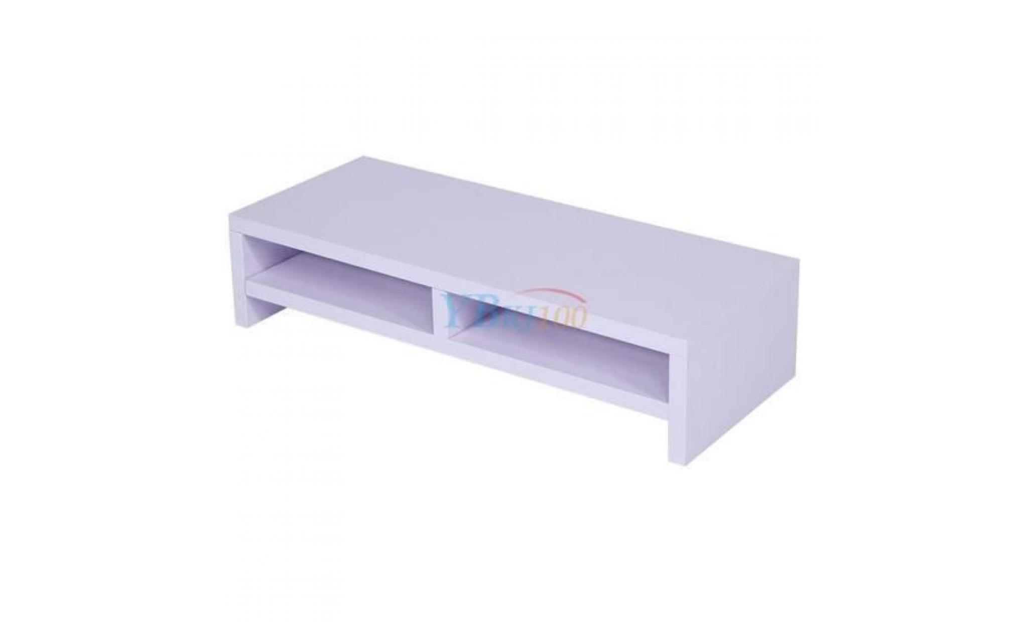 armoire support moniteur lcd présentoir écran ordinateur table Étagère en bois blanc pour protection cou   yy