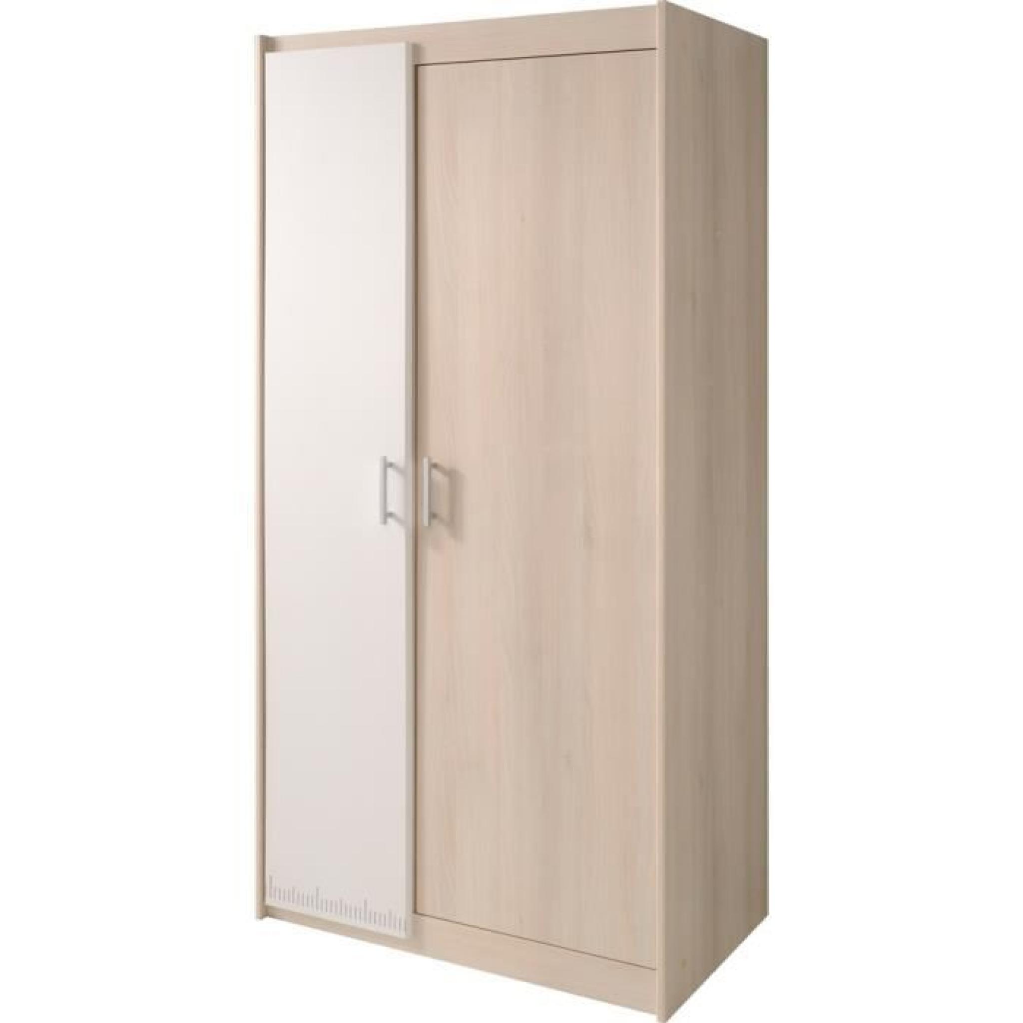 Armoire Charlemagne Acacia/Blanc