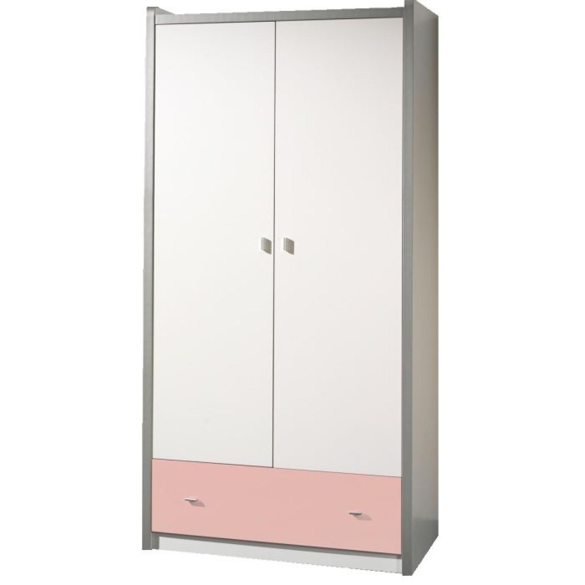 Armoire Swithome Mindy 2 portes Rose