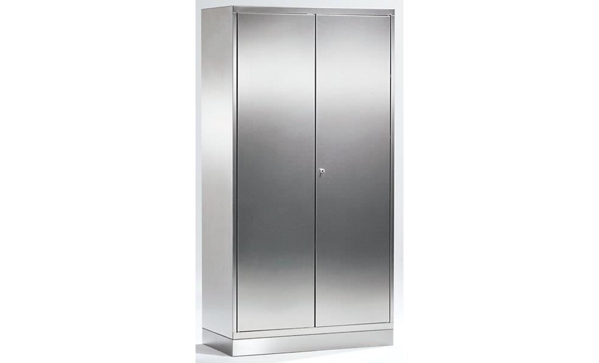 armoire universelle en inox   armoire à portes battantes h x l x p 1950 x 1000 x 500 mm   armoire armoire de vestiaire armoire pas cher