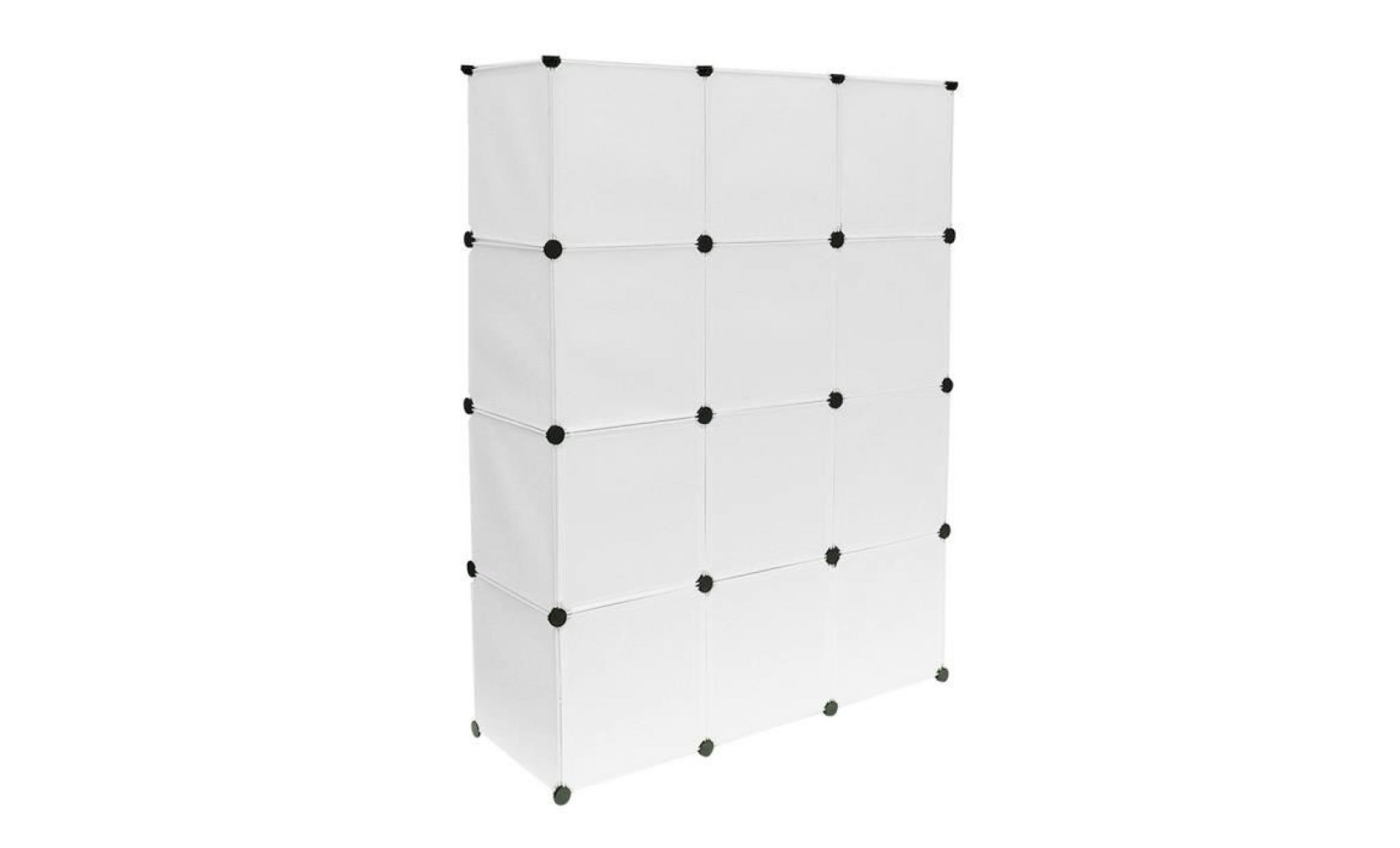 armoires etagères résine diy 12 cubes blanc