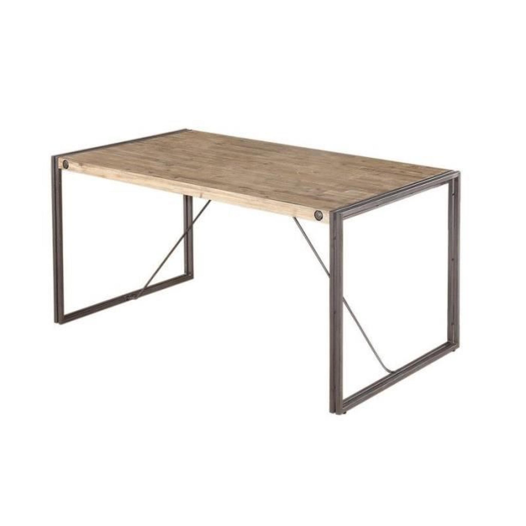 Atelier - Table repas 160X90cm Design industriel