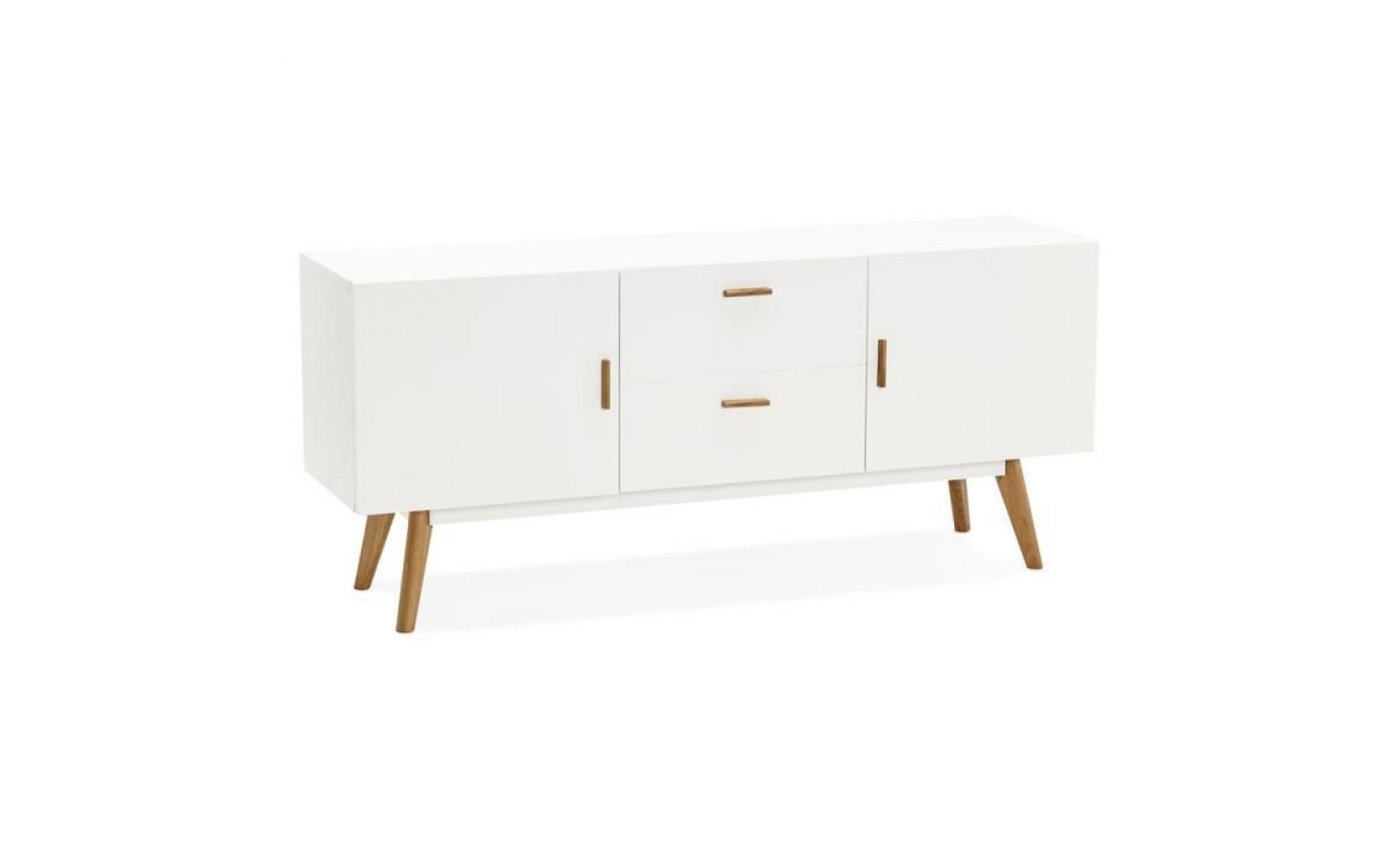 bahut design 'diego' en bois blanc style scandinave pas cher