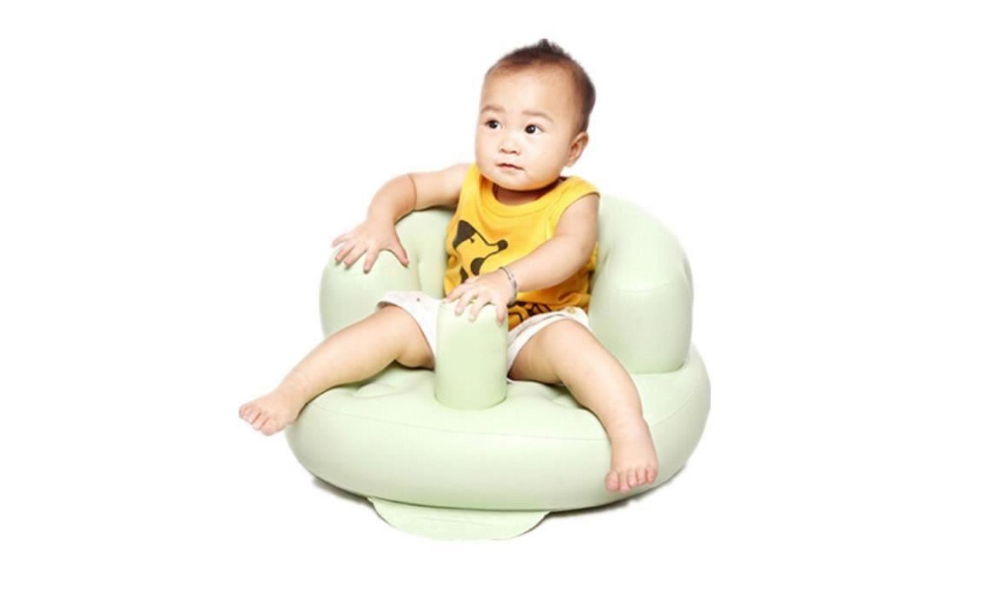 bain de siège salle à manger chaise bébé canapé gonflable poussette chaise canapé enfants apprendre selle (vert)