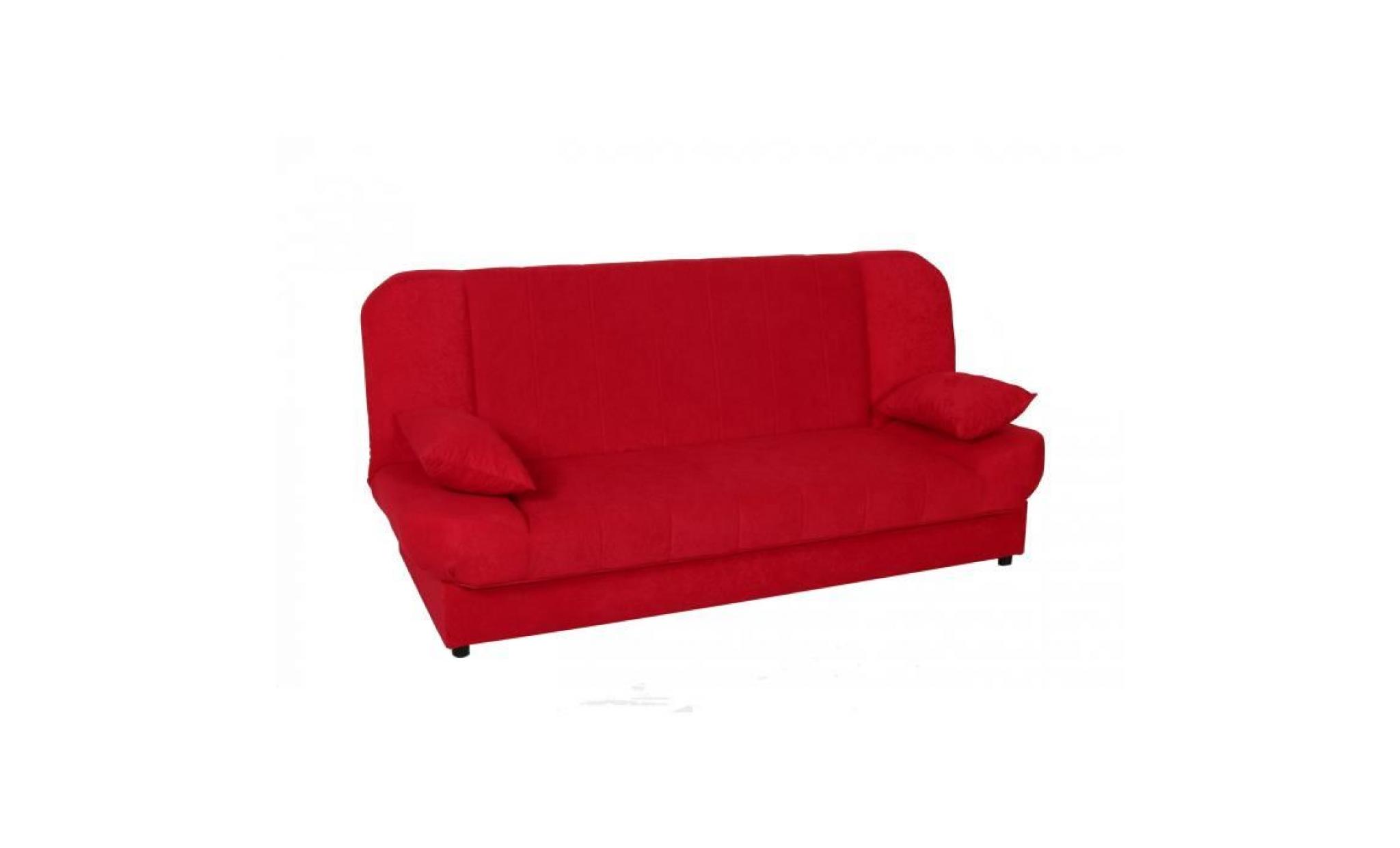 banquette clic clac convertible rouge maddy
