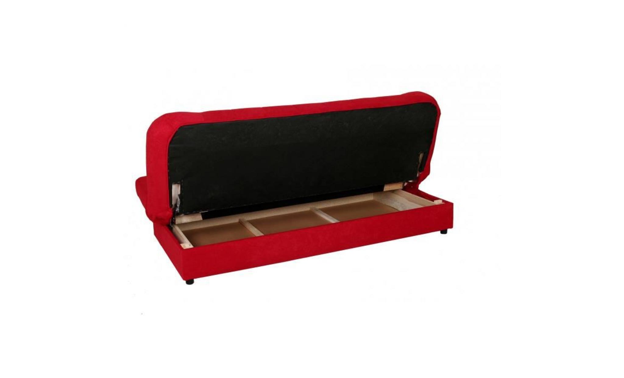 banquette clic clac convertible rouge maddy pas cher
