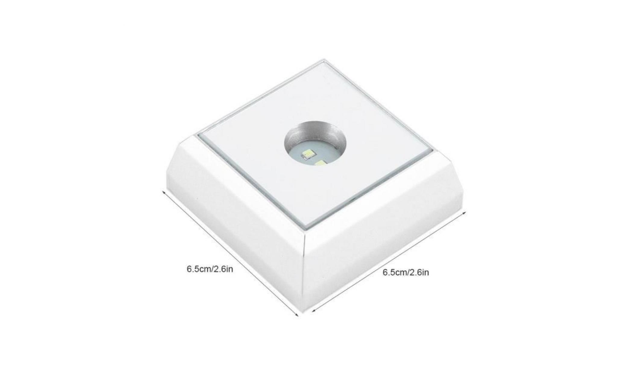 base de lampe led carrée pour pour cristal, acrylique, statue, argent (lumière blanc sans batterie )   dq france pas cher