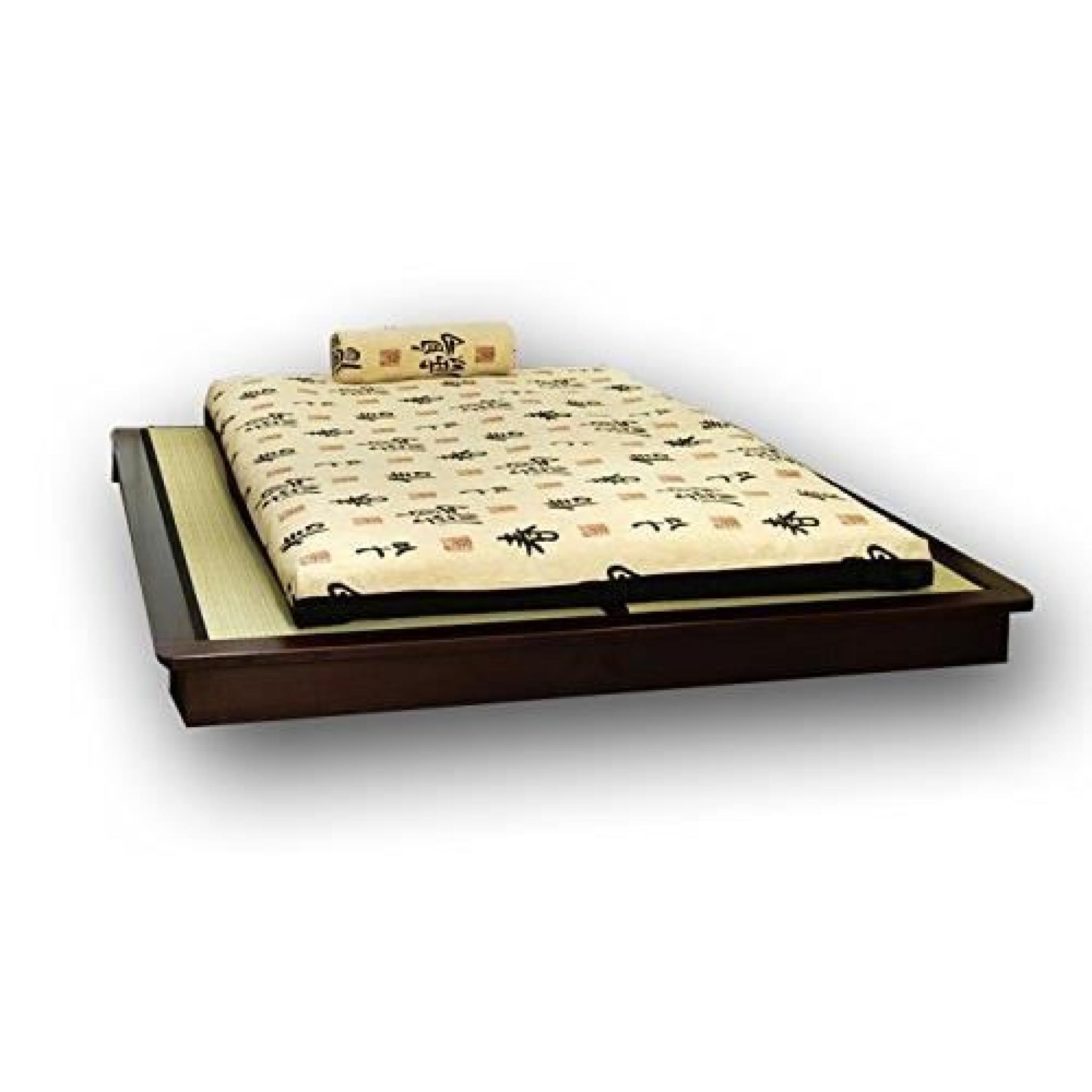Base tatami idéale pour combiner avec futon. Cadre 9 cm. de large, avec des bords arrondis, fabriquées de bois d'hévéa massif, a ...