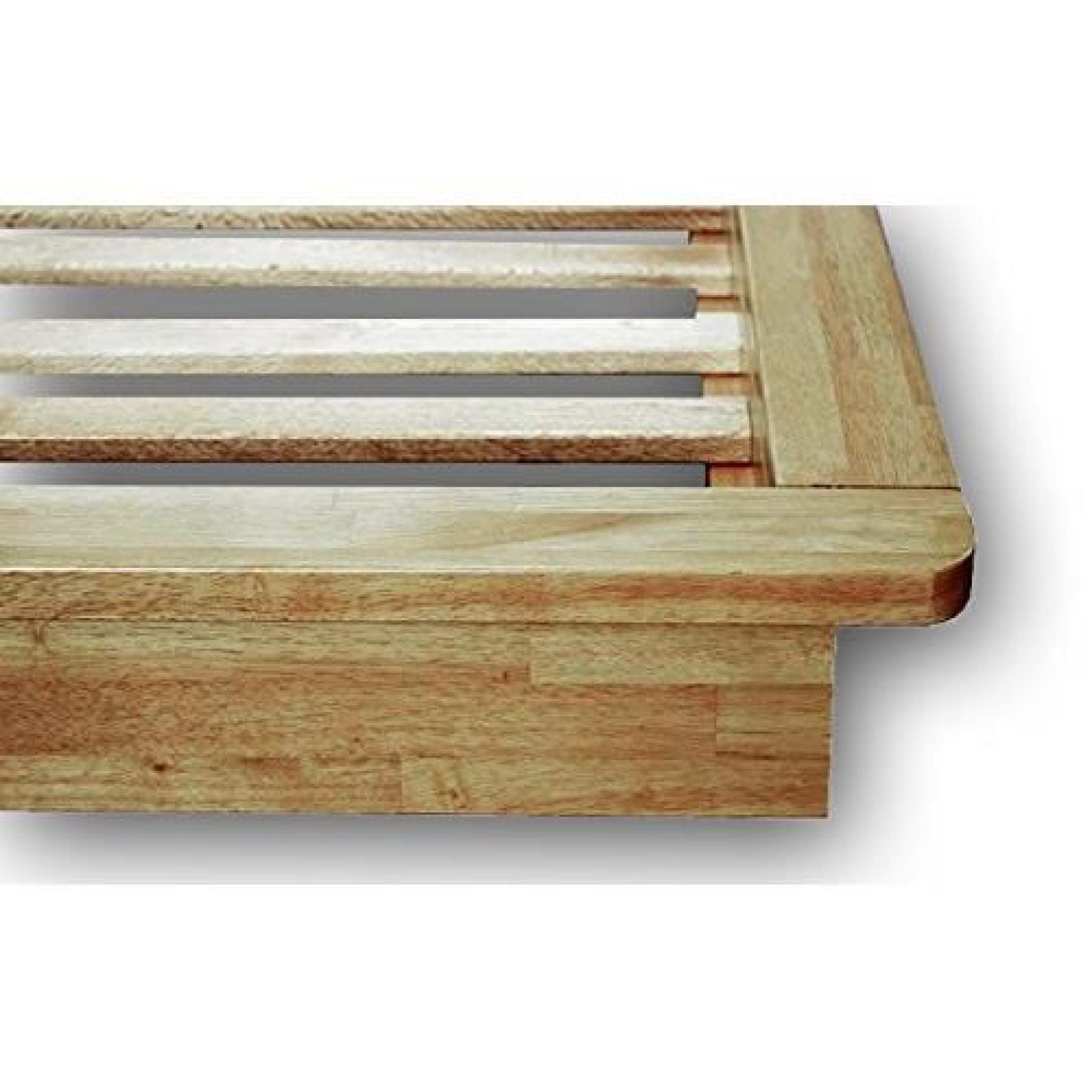 Base tatami idéale pour combiner avec futon. Cadre 9 cm. de large, avec des bords arrondis, fabriquées de bois d'hévéa massif, a ... pas cher