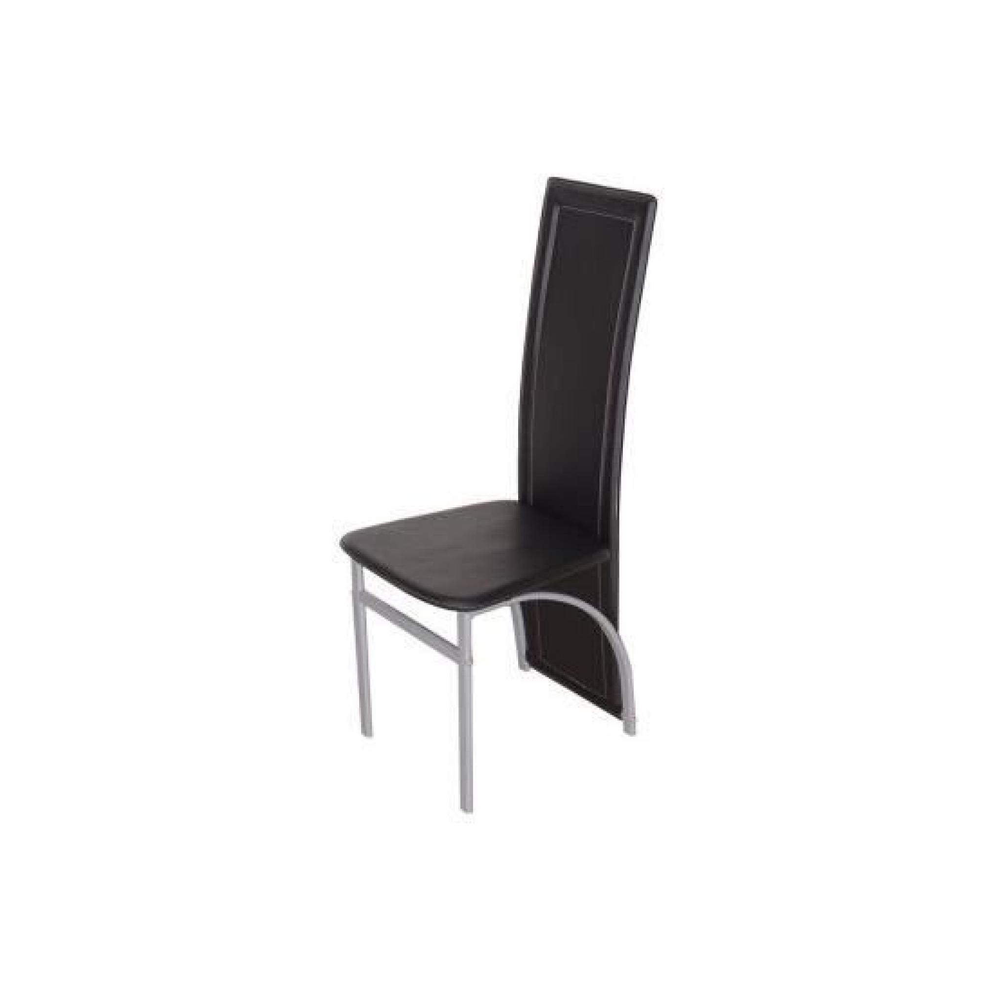 BEACH Chaise design noir   Par 4 pas cher